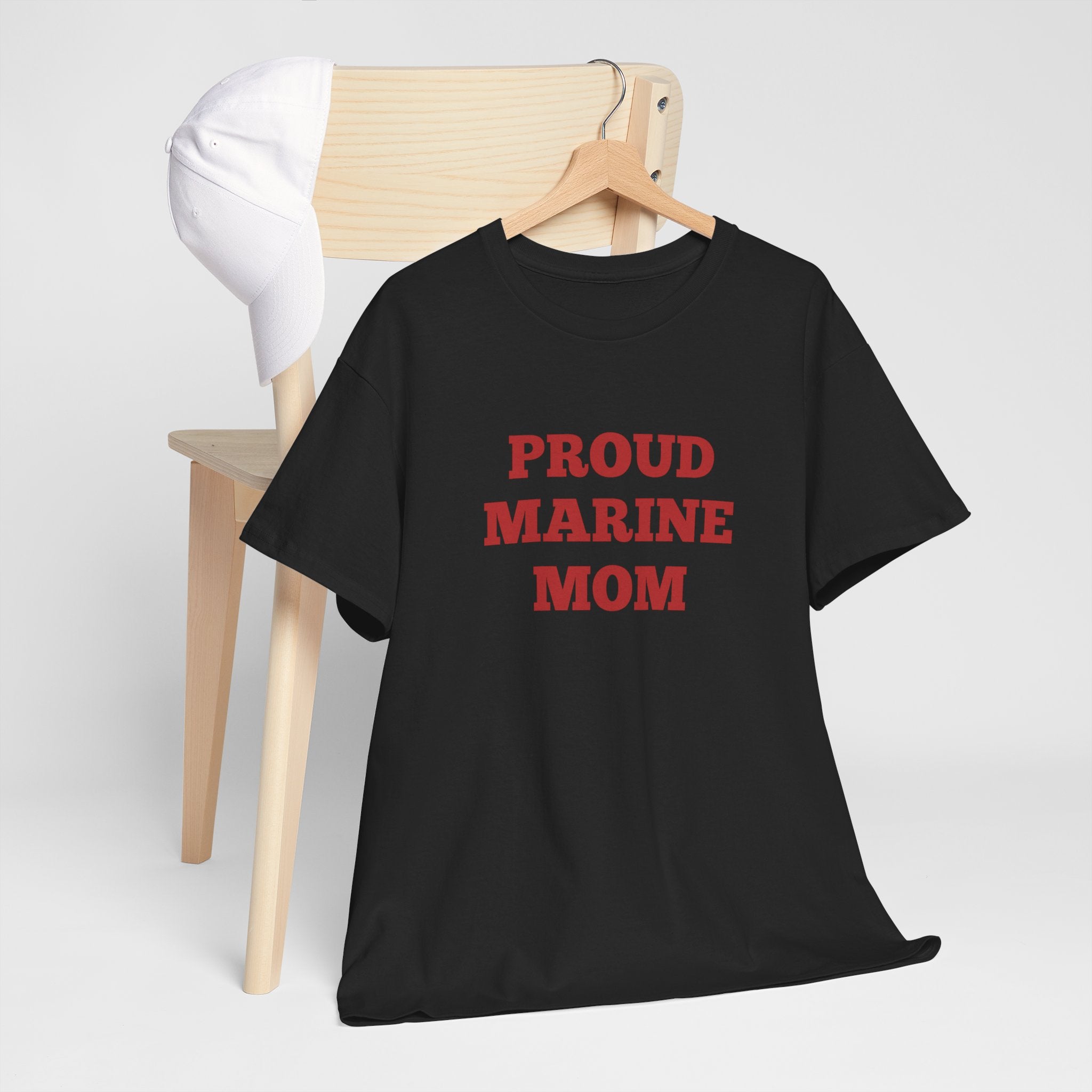 Proud Coast Guard Mom T-Shirt — Military Mom Gift, Blue Text Tee