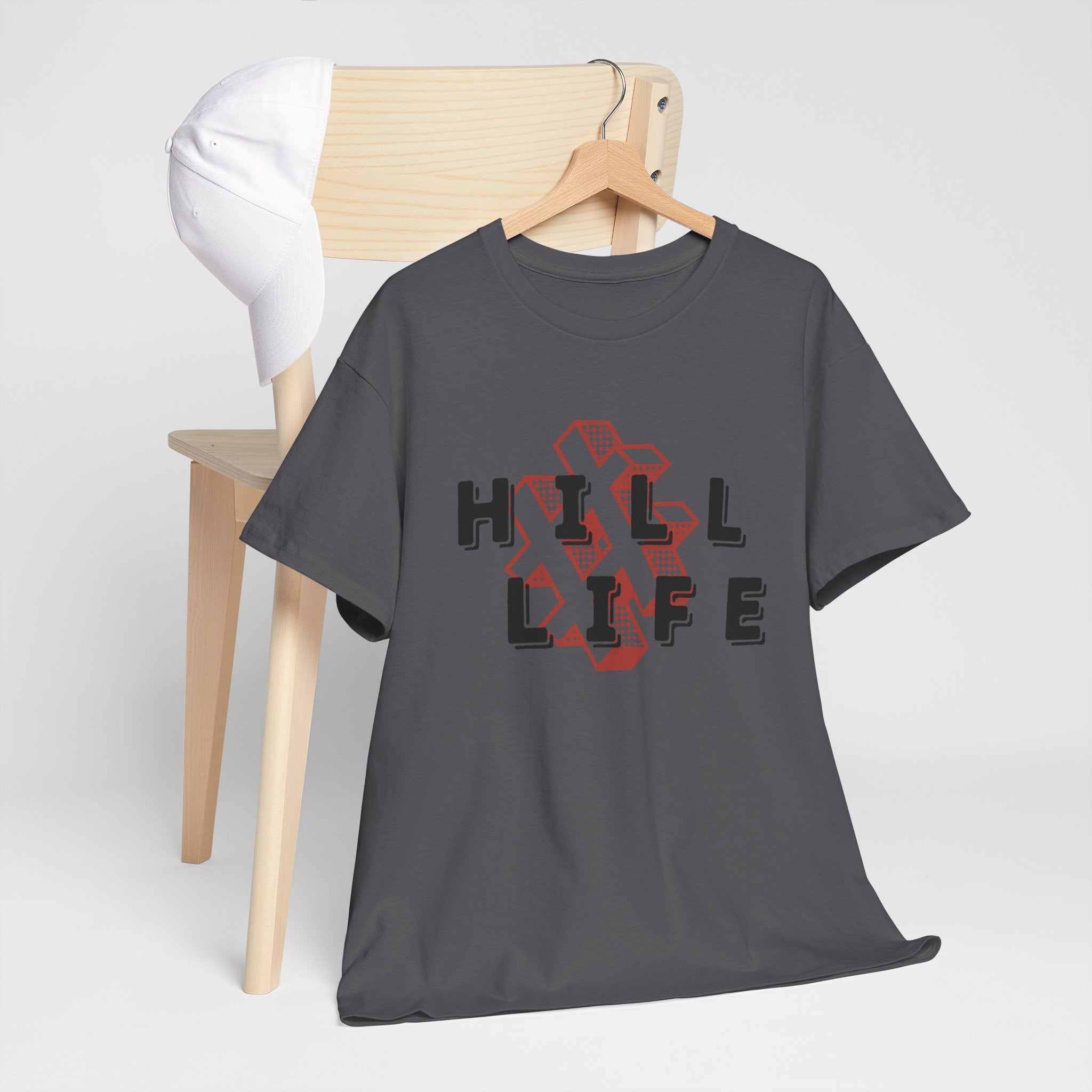 Hill Life T‑Shirt — Retro Geo Cross Graphic Tee