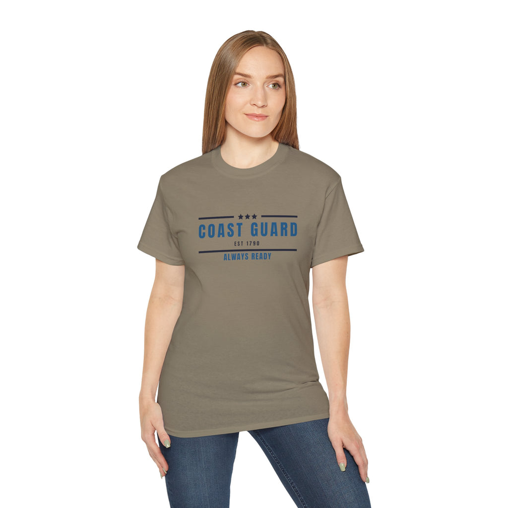 Coast Guard "Always Ready" Tee — Patriotic Military Crew Shirt