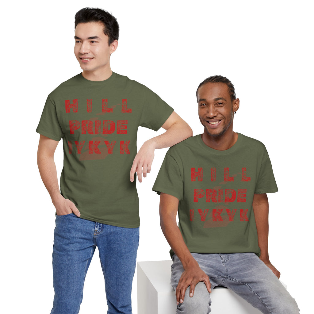Hill Pride Cobblestone Road Graphic Tee — Red Brick Path Text Design