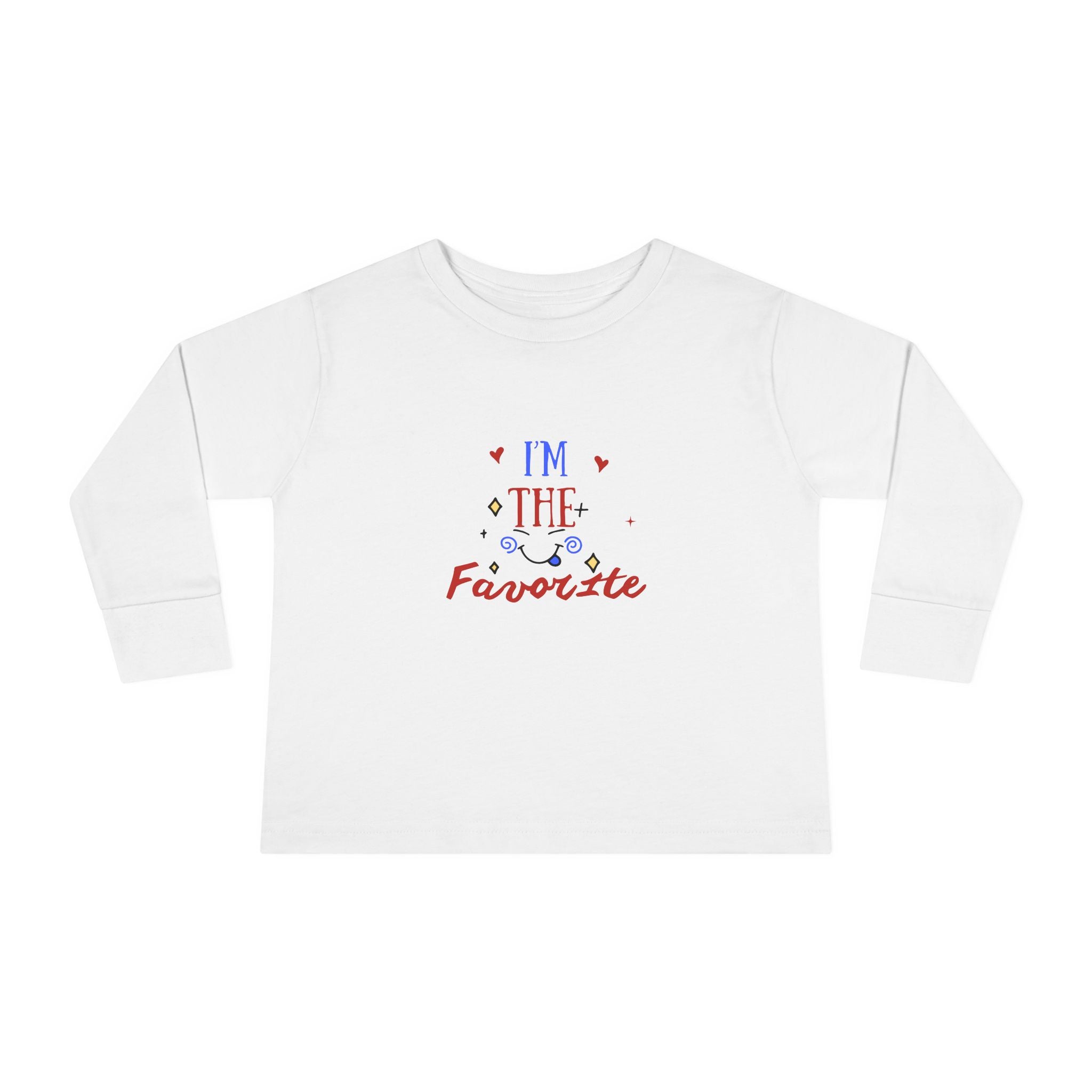 Toddler Long Sleeve Tee — "I'm the Favorite" Patriotic Baby Shirt