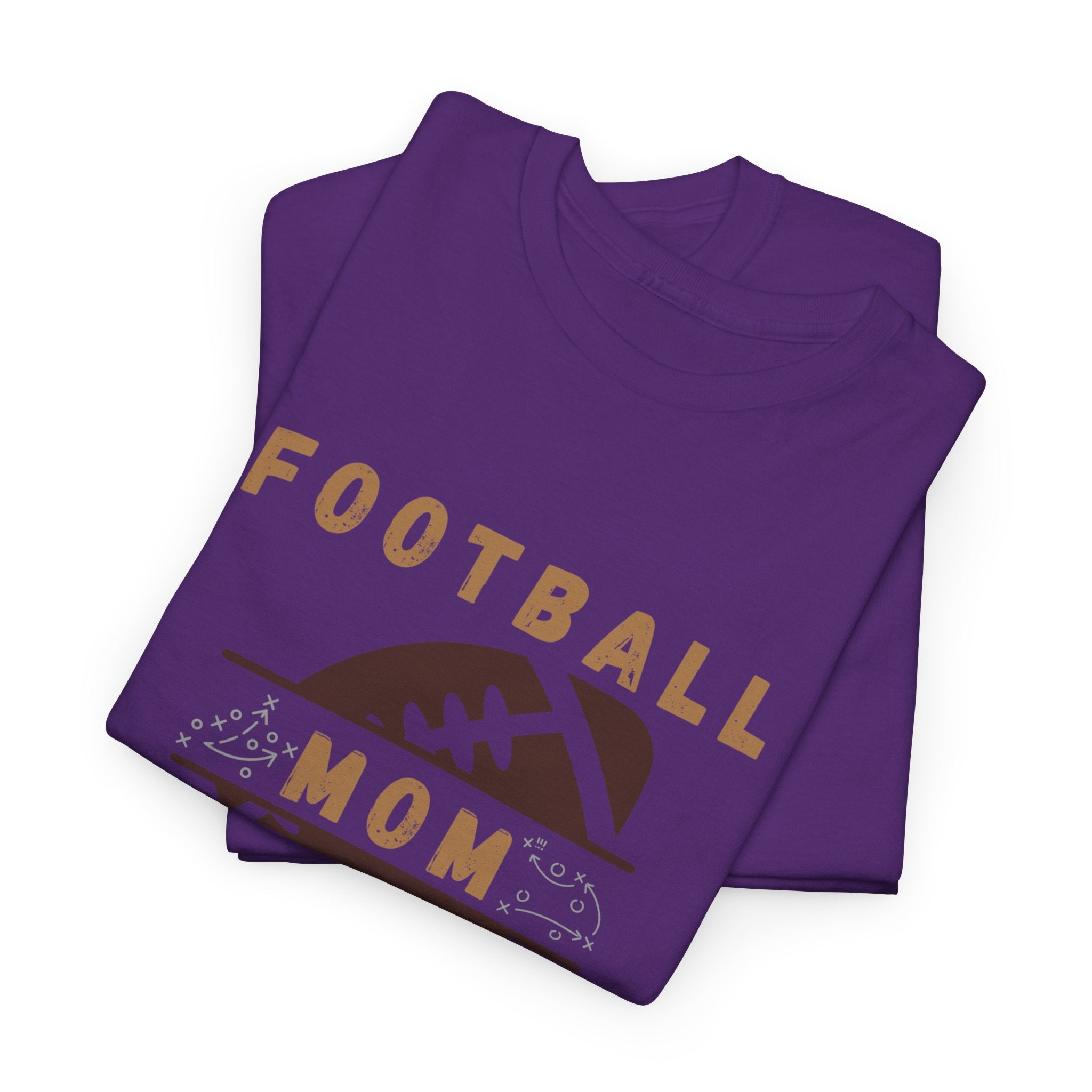 Football Mom T-Shirt — Retro Brown Football Design