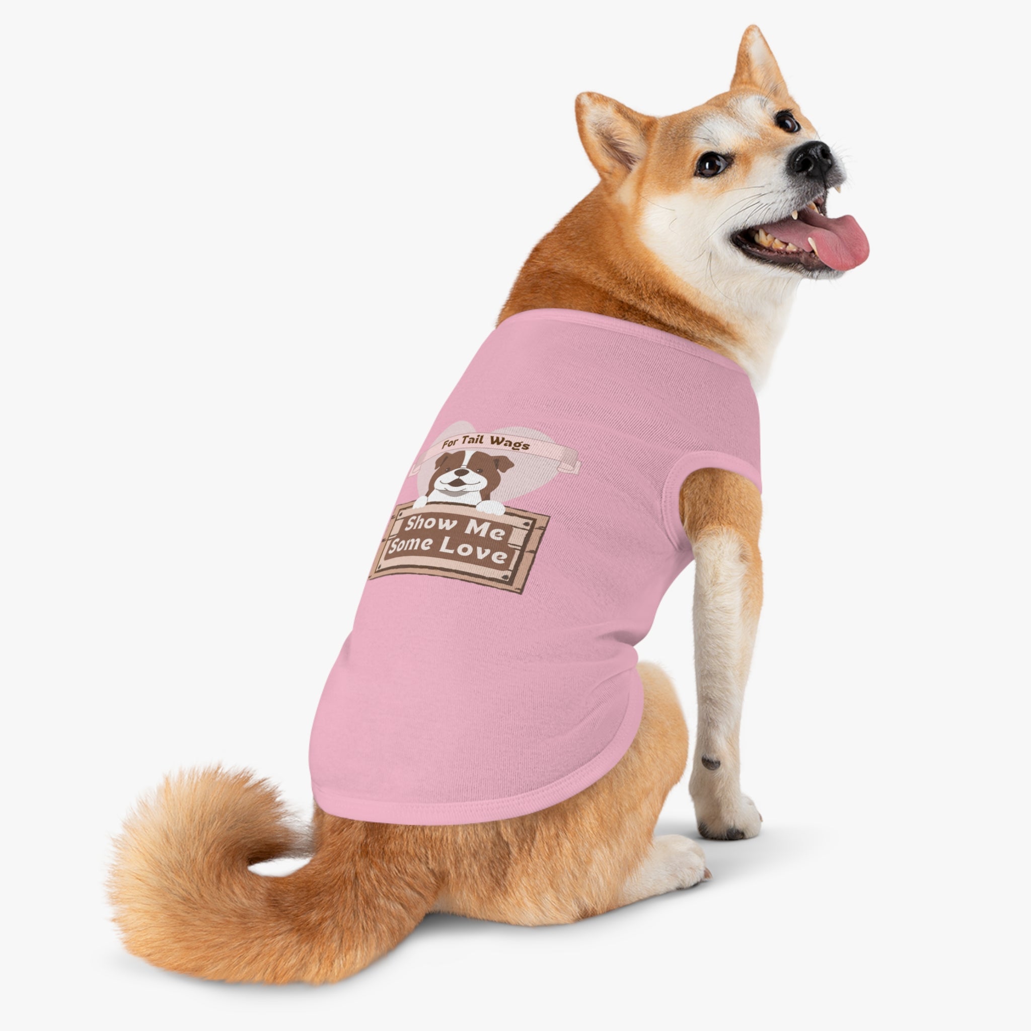 Pet Tank Top - "Show Me Some Love" Dog Graphic Tank for Tail-Wagging Pups