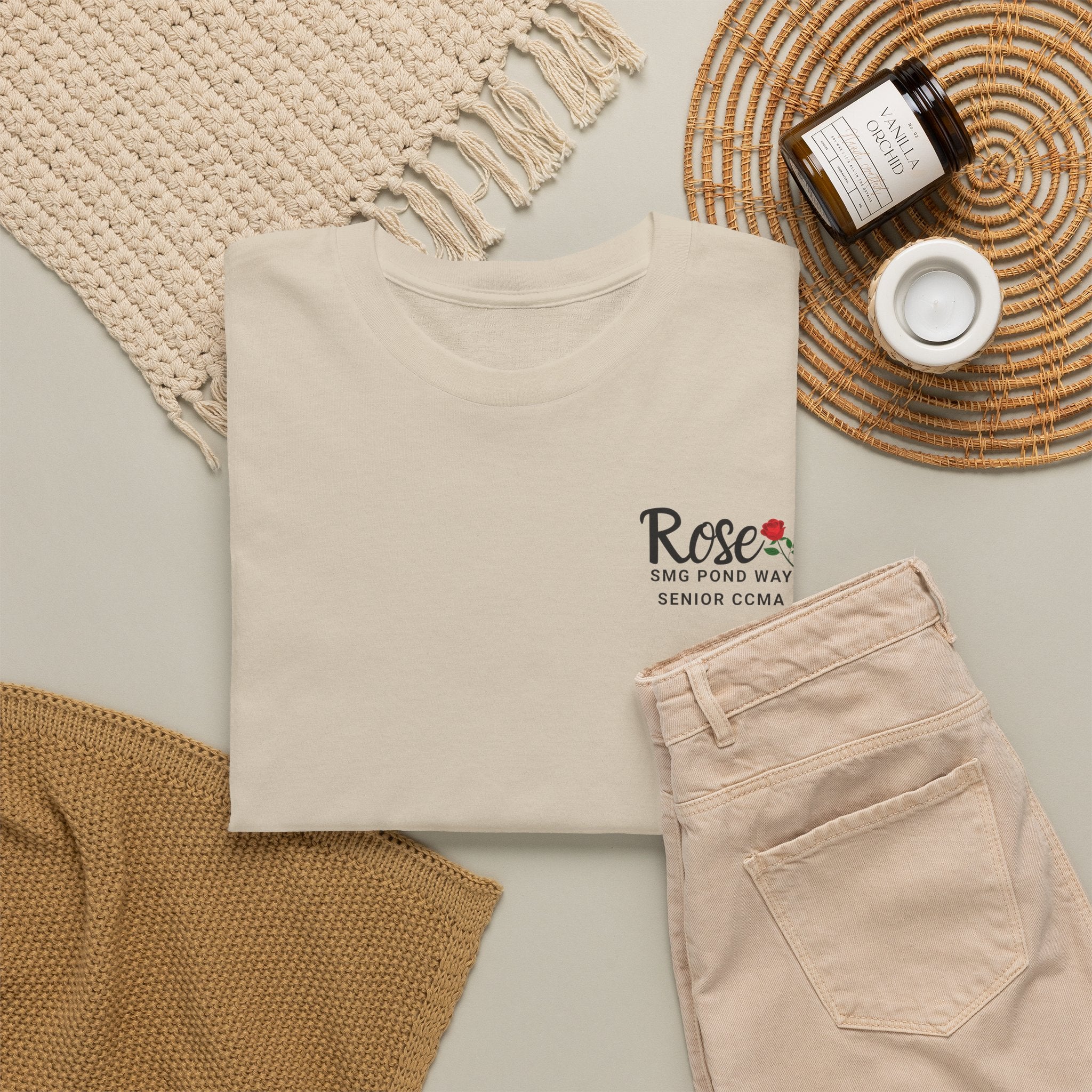 Rose Logo Work T-shirt with Rose emblem
