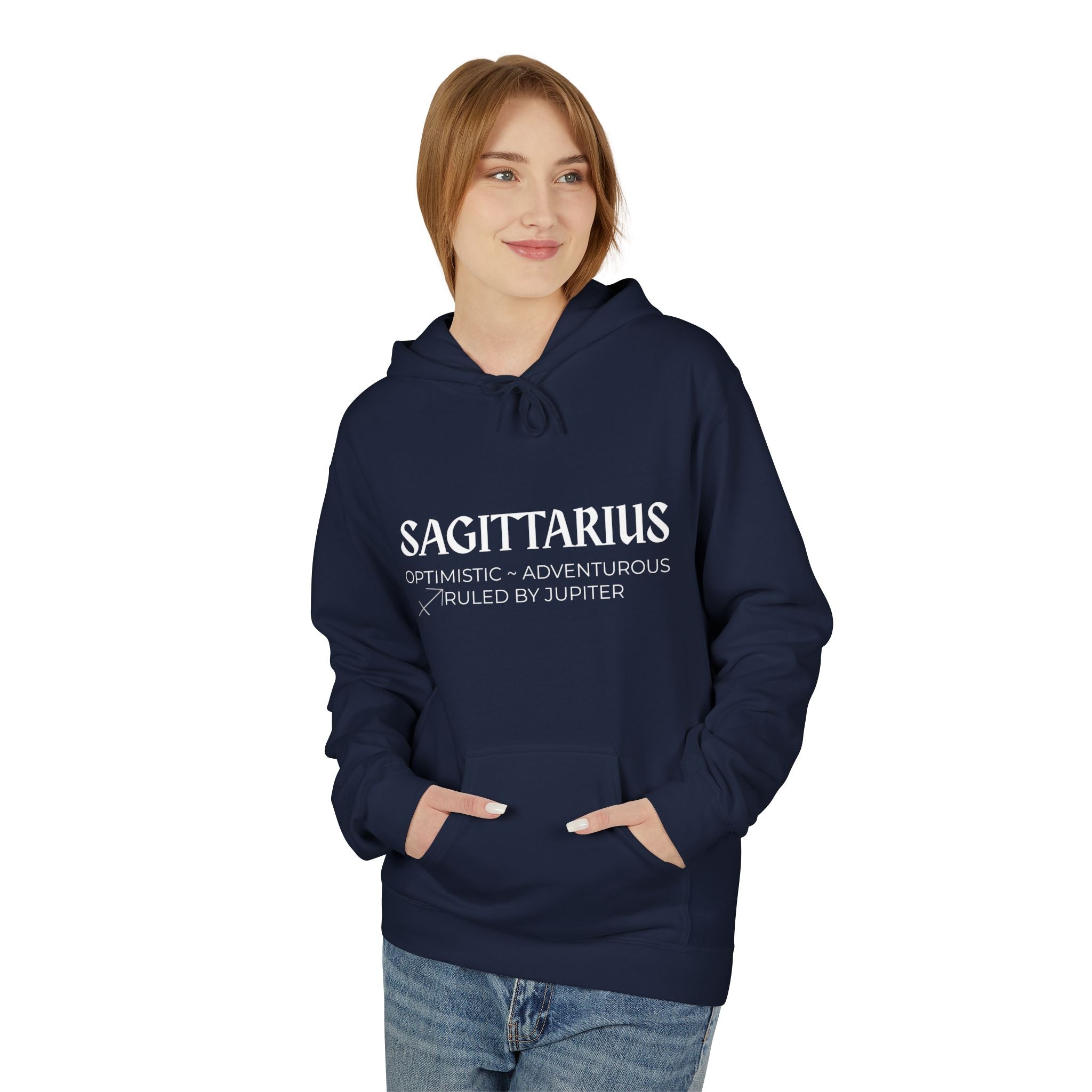 Sagittarius Zodiac Sign Hoodie - Unisex Midweight Fleece Sweatshirt
