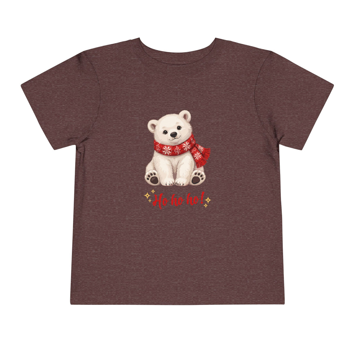 Ho Ho Ho Teddy Bear Christmas Toddler Short Sleeve Tee