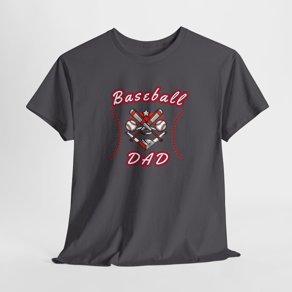 Baseball Dad T-Shirt – Vintage Crossed Bats & Glove Tee for Sports Fans, Father's Day Gift