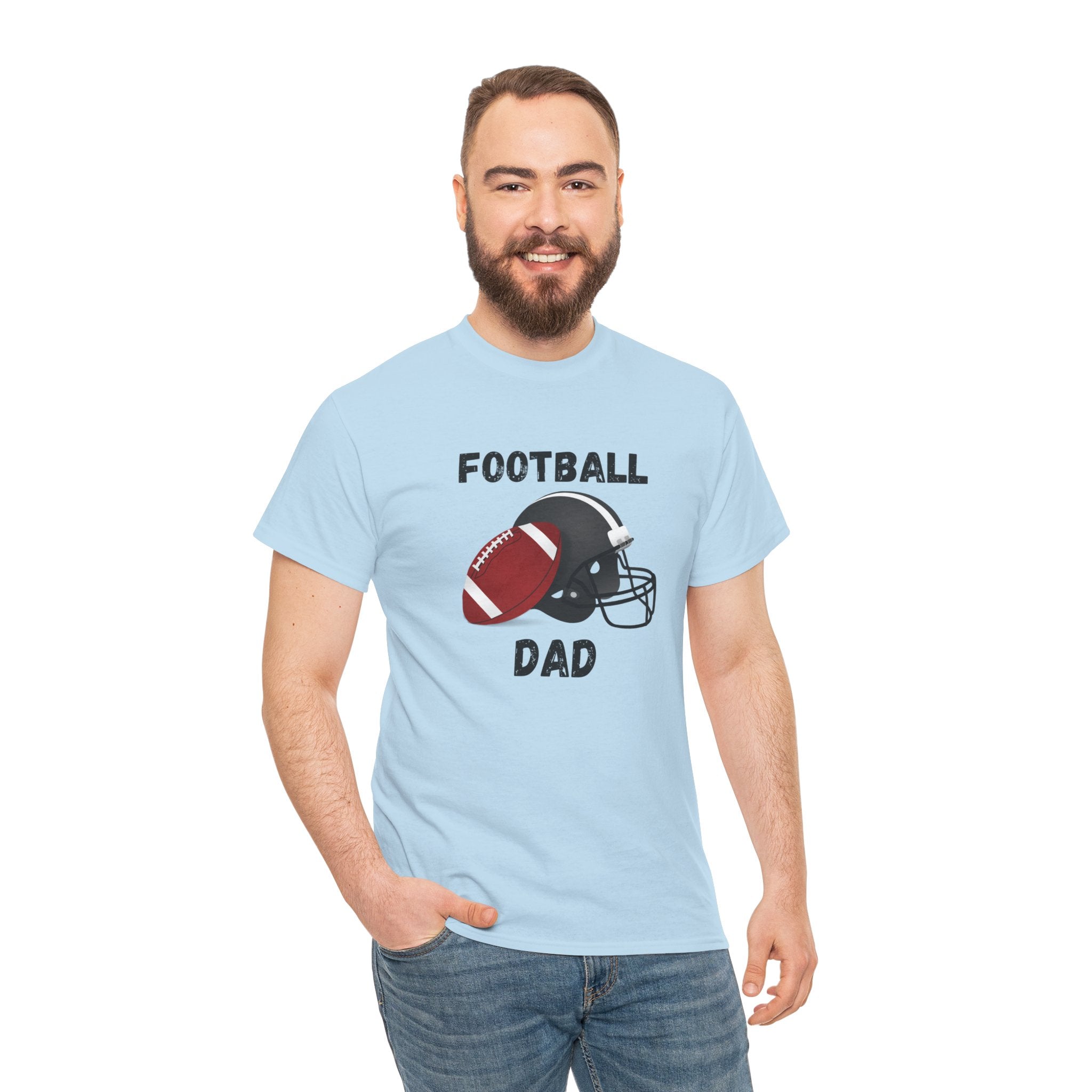 Football Dad T-Shirt — Classic Football & Helmet Tee for Proud Dads