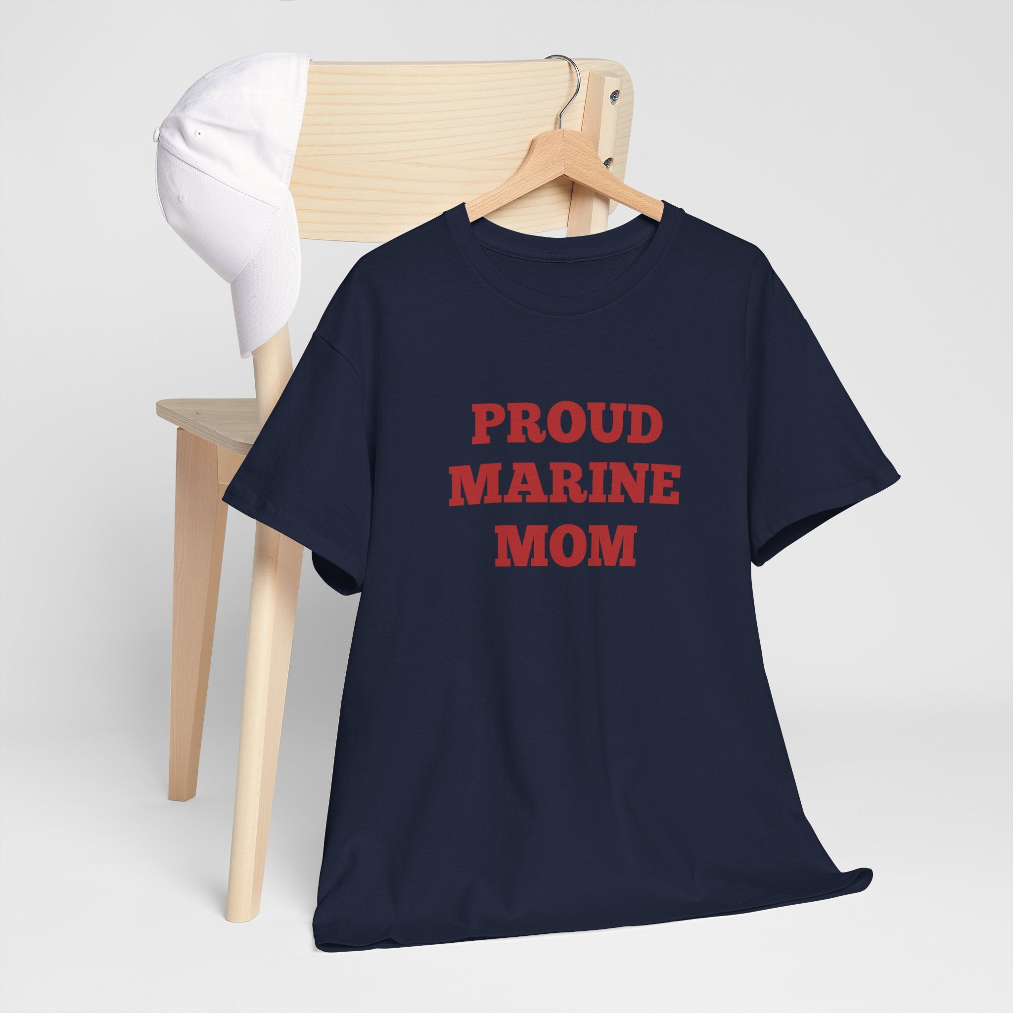 Proud Coast Guard Mom T-Shirt — Military Mom Gift, Blue Text Tee