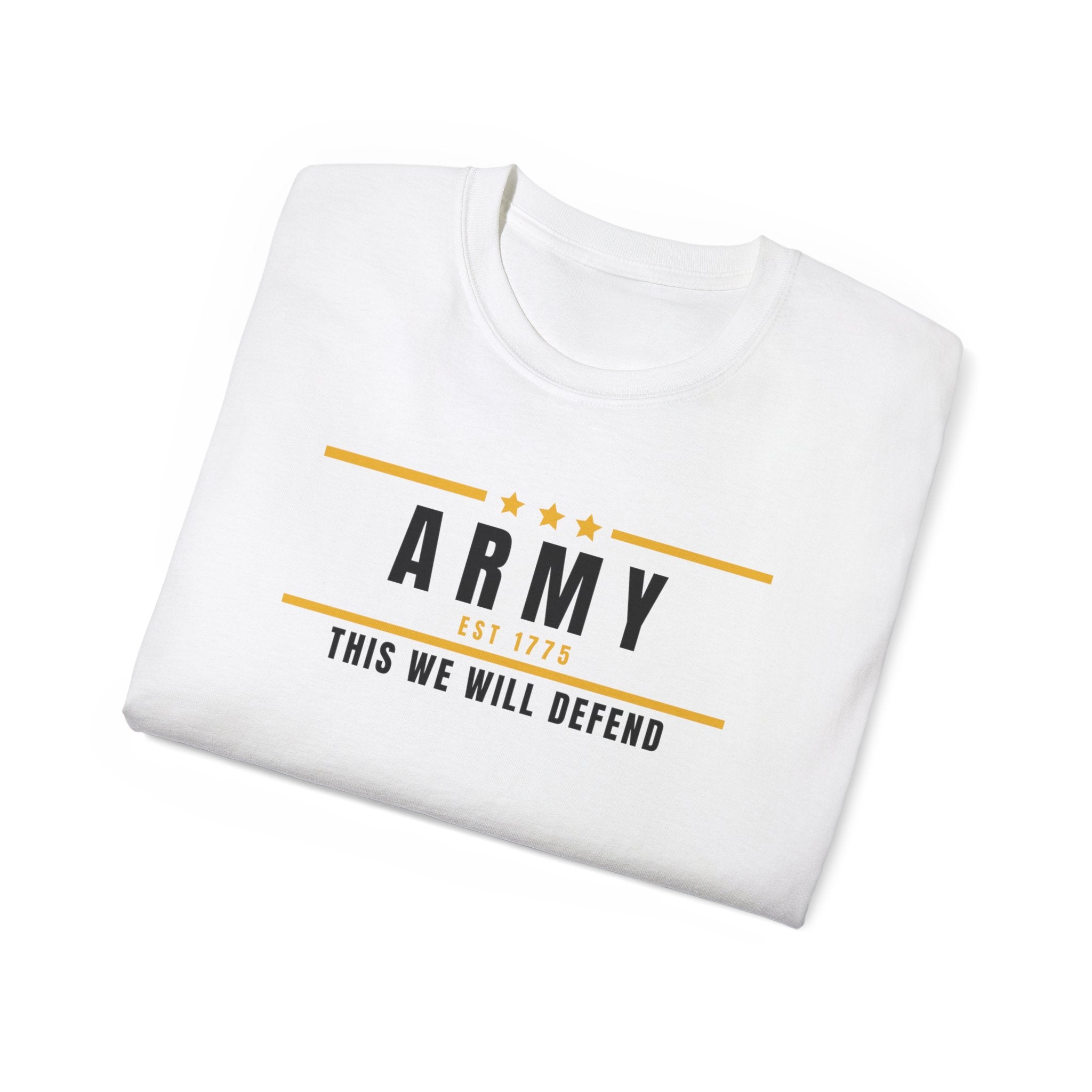Army This We Will Defend Tee — Patriotic Military Cotton T-Shirt