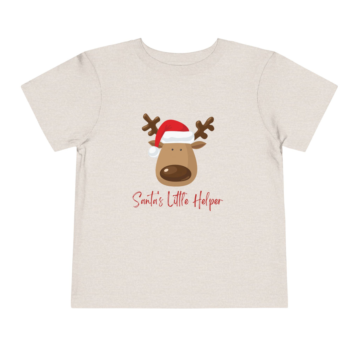 Santa’s Little Helper Reindeer Toddler Short Sleeve Tee