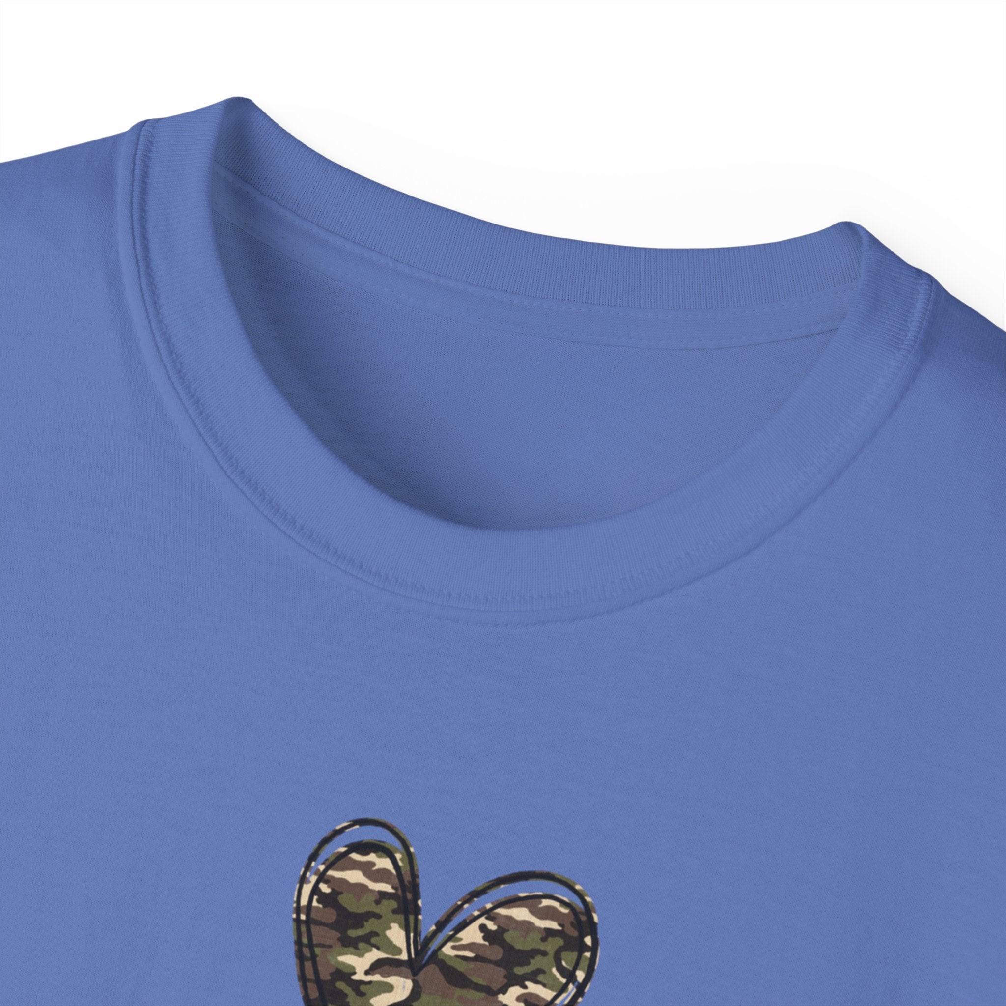 Proud Marine Wife T-Shirt — Camouflage Heart & Marine Family Tee
