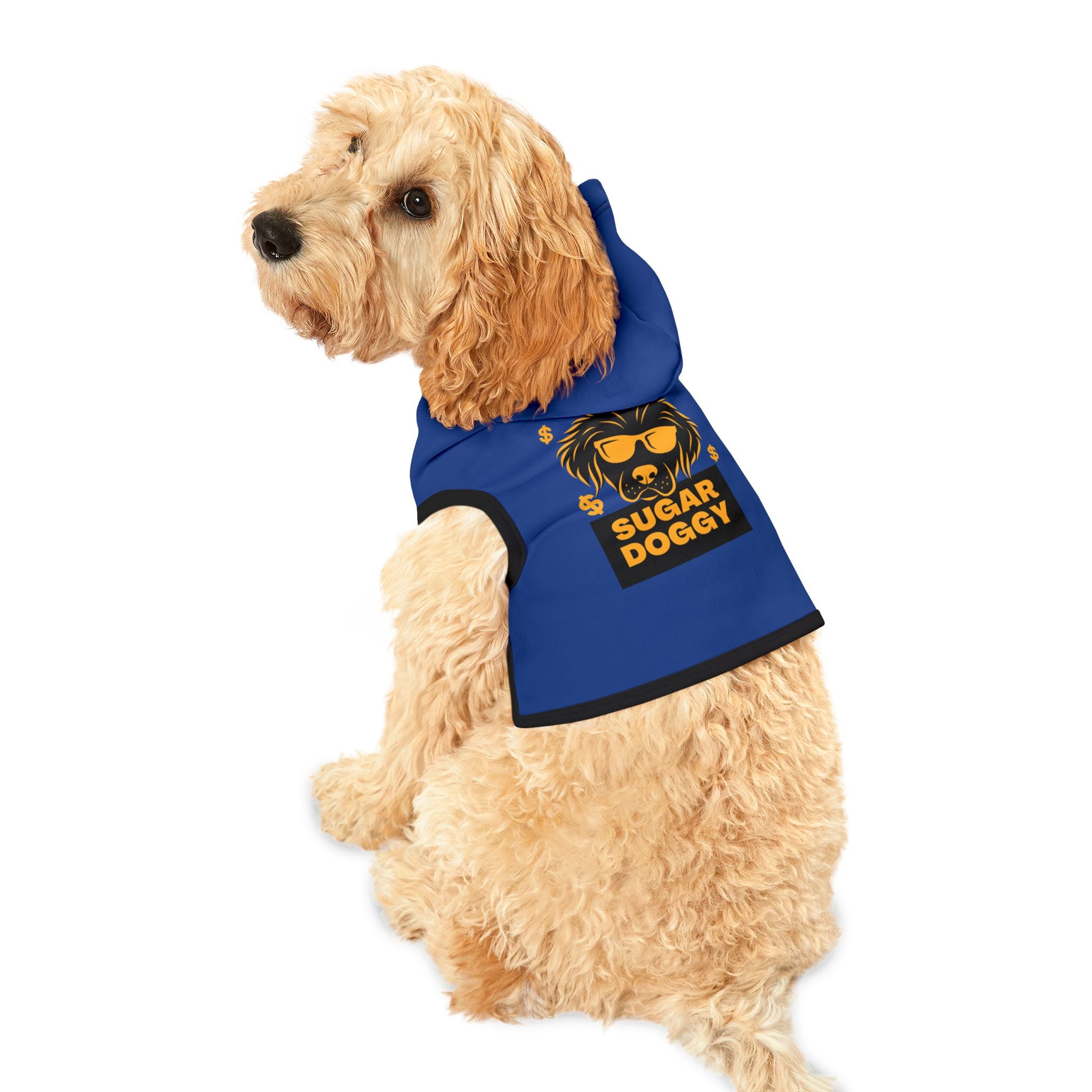 Sugar Doggy Pet Hoodie — Cool Dog Hoodie with Sunglasses Graphic