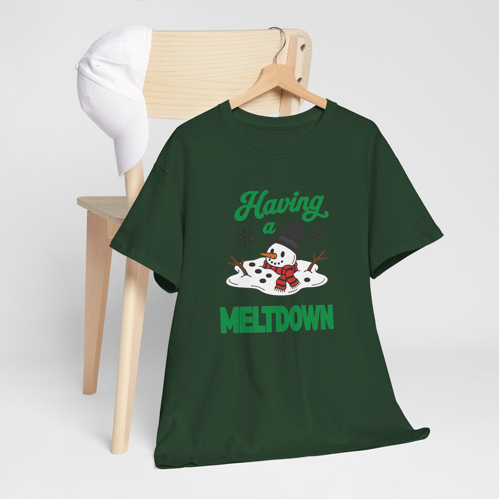 Having a Meltdown Snowman Christmas T-Shirt
