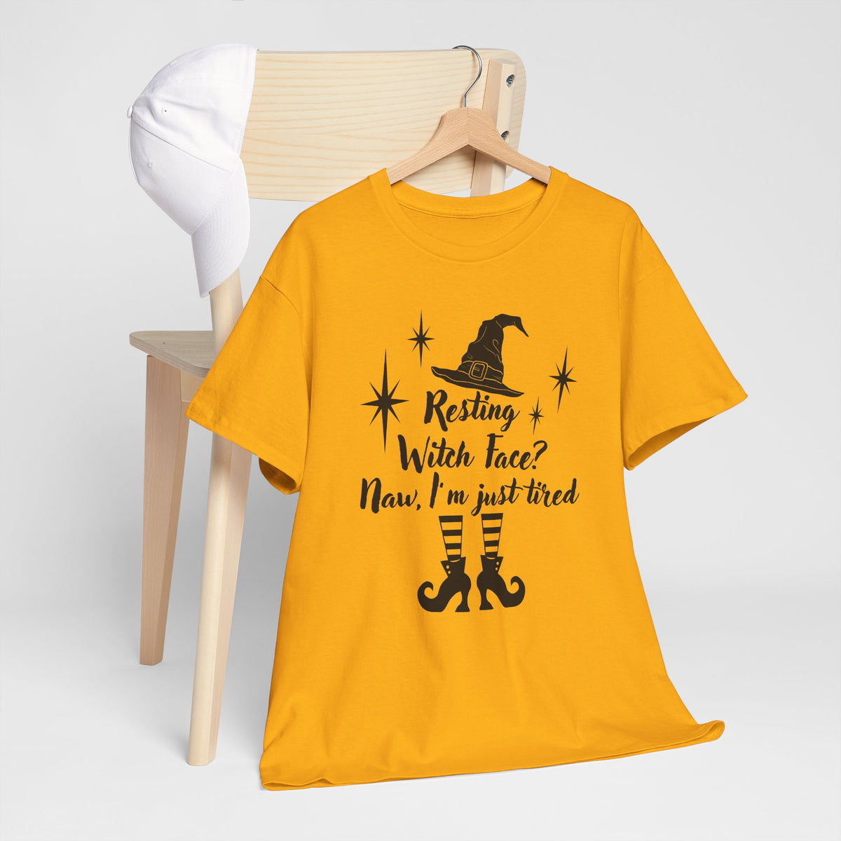 Witch T-Shirt - “Resting Witch Face? Naw, I’m Just Tired” Halloween Tee