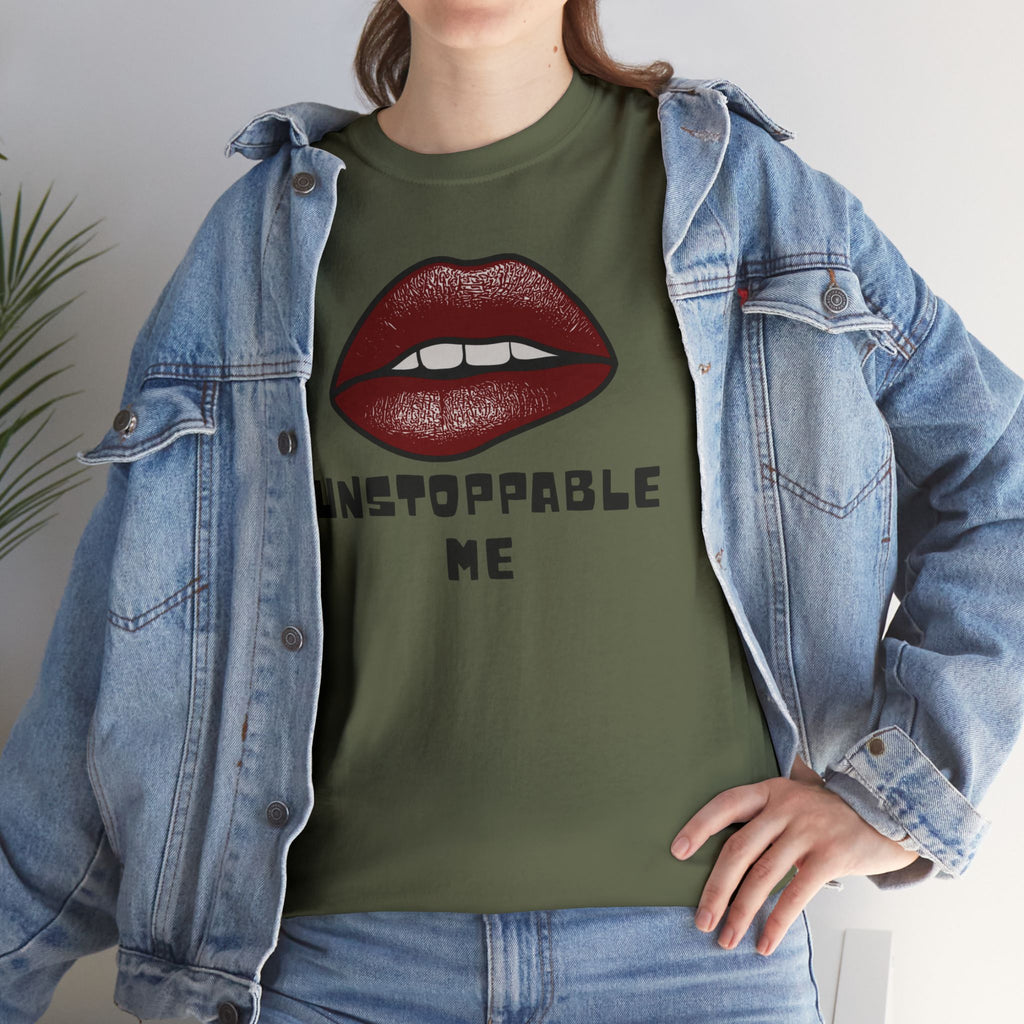 Unstoppable Me Lip Graphic Tee – Bold Red Lips Inspirational Women’s T-Shirt
