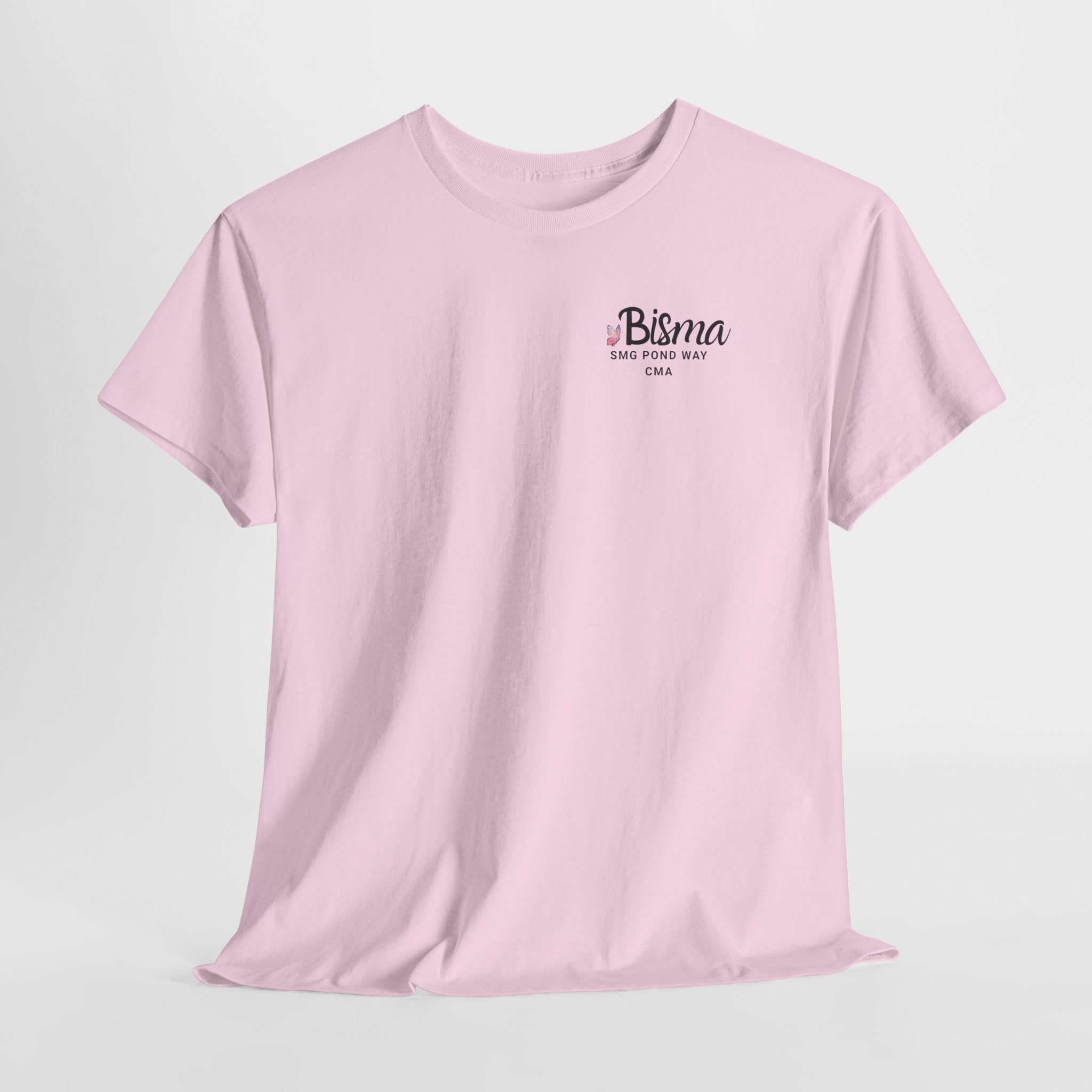 Bisma Work T-shirt Black Script with Butterfly