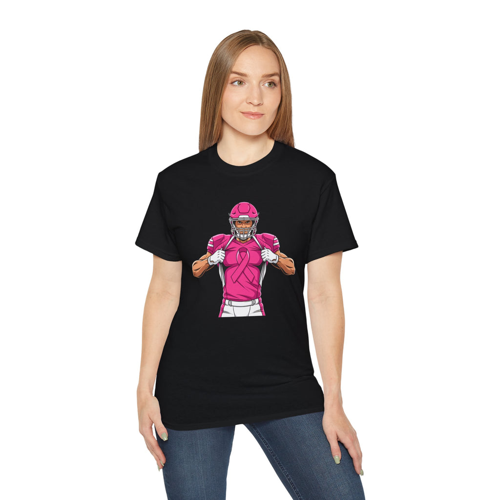 Breast Cancer Awareness Football Player T-Shirt
