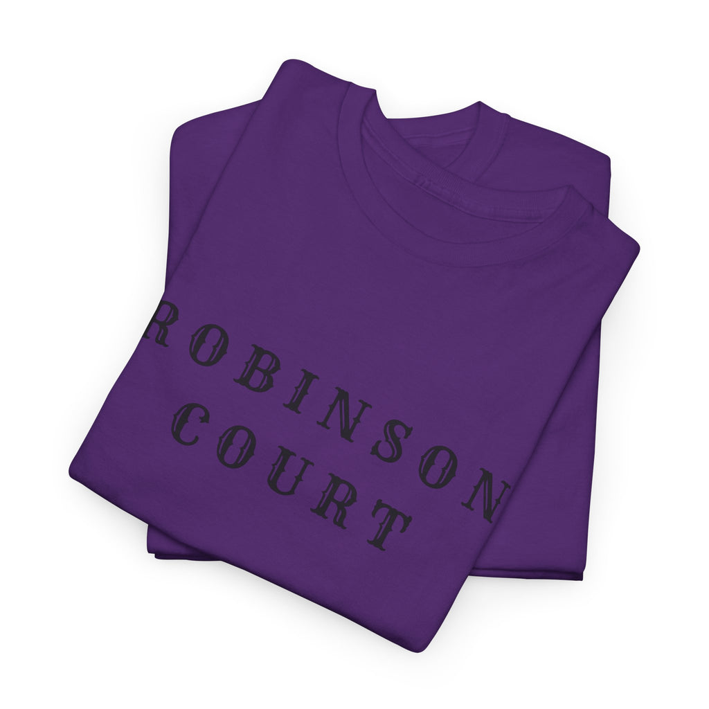 Robinson Court T-Shirt — Minimal Vintage Text Streetwear Tee
