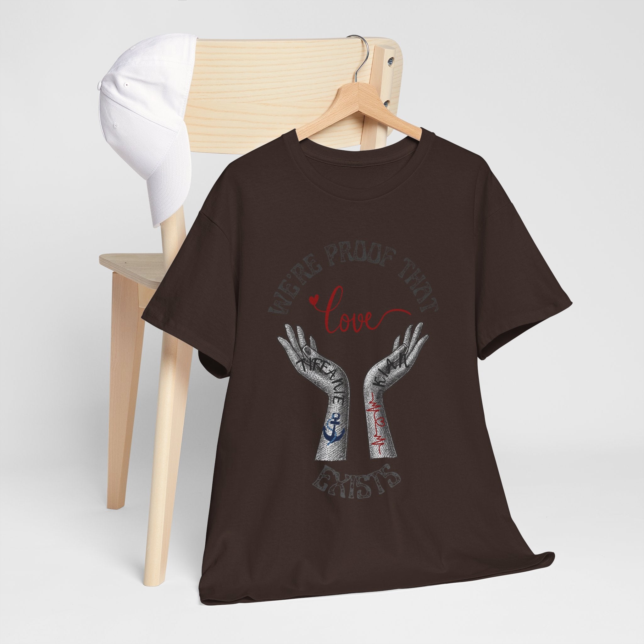 Love Wins Tattoo Hands T‑Shirt – "We're Proof That Love Exists" Couples Goal Pride Tee