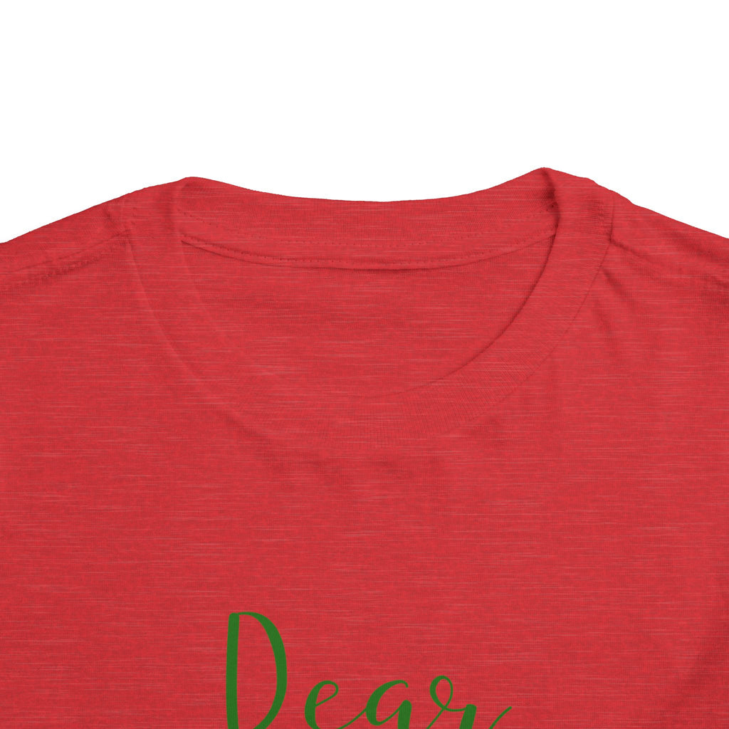 Dear Santa Stop Snitching to My Parents Christmas Toddler Short Sleeve Tee