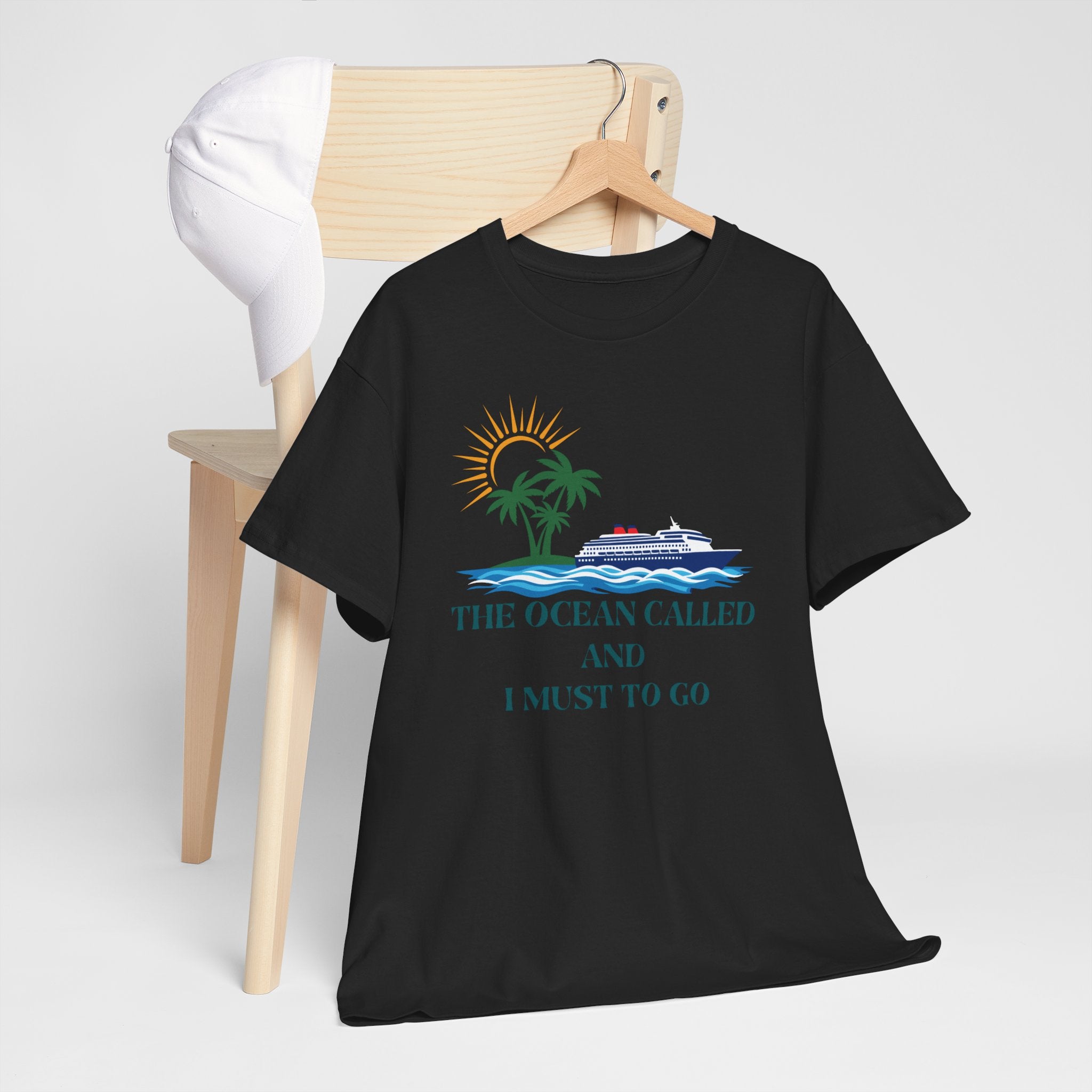 Ocean Called Tee — "The Ocean Called and I Must to Go" Tropical Beach T-Shirt
