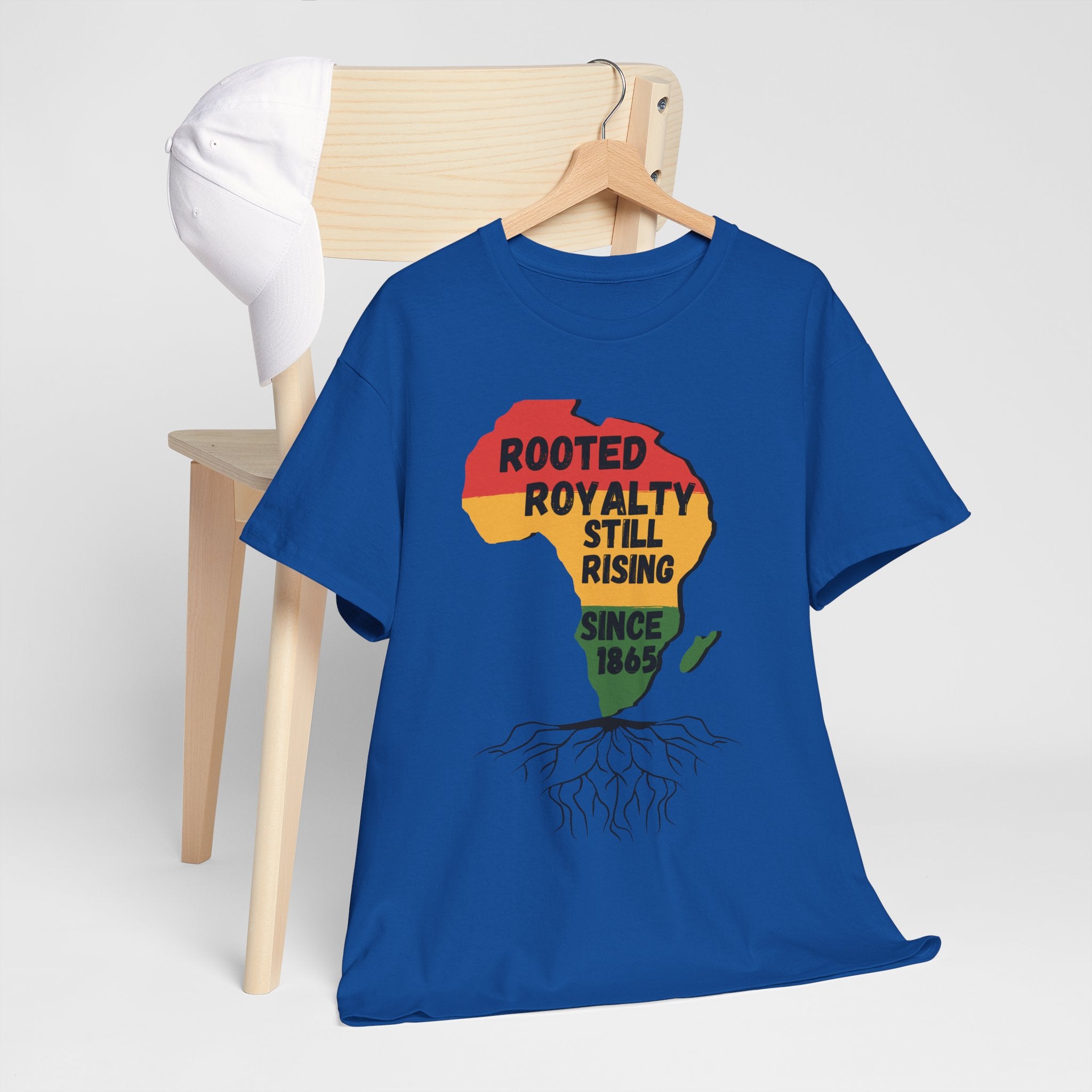 Africa Roots T-Shirt — "Rooted Royalty Still Rising Since 1865" Afrocentric Pride Tee