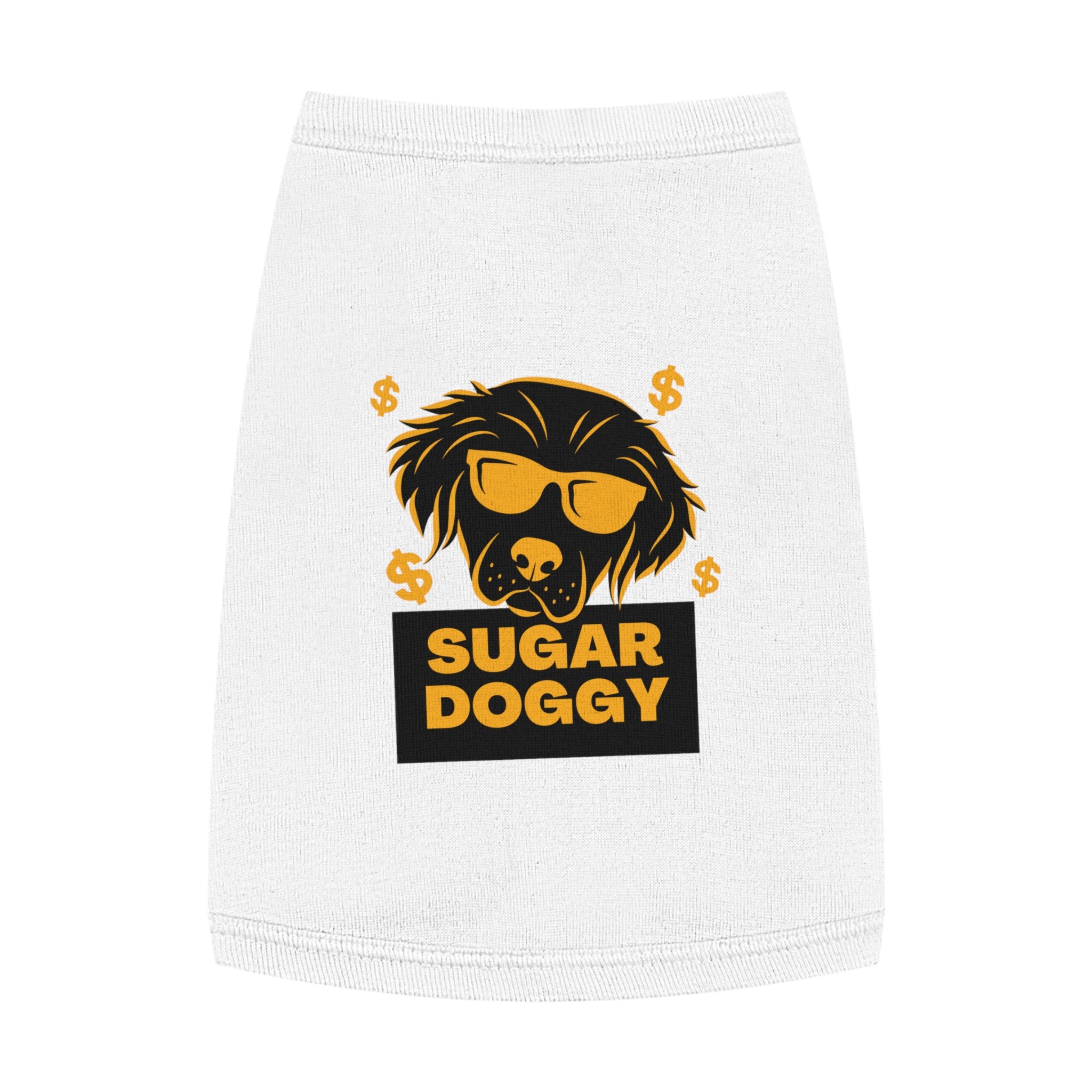 Sugar Doggy Pet Tank Top — Funny Dog Tee with Sunglasses & Dollar Sign Design