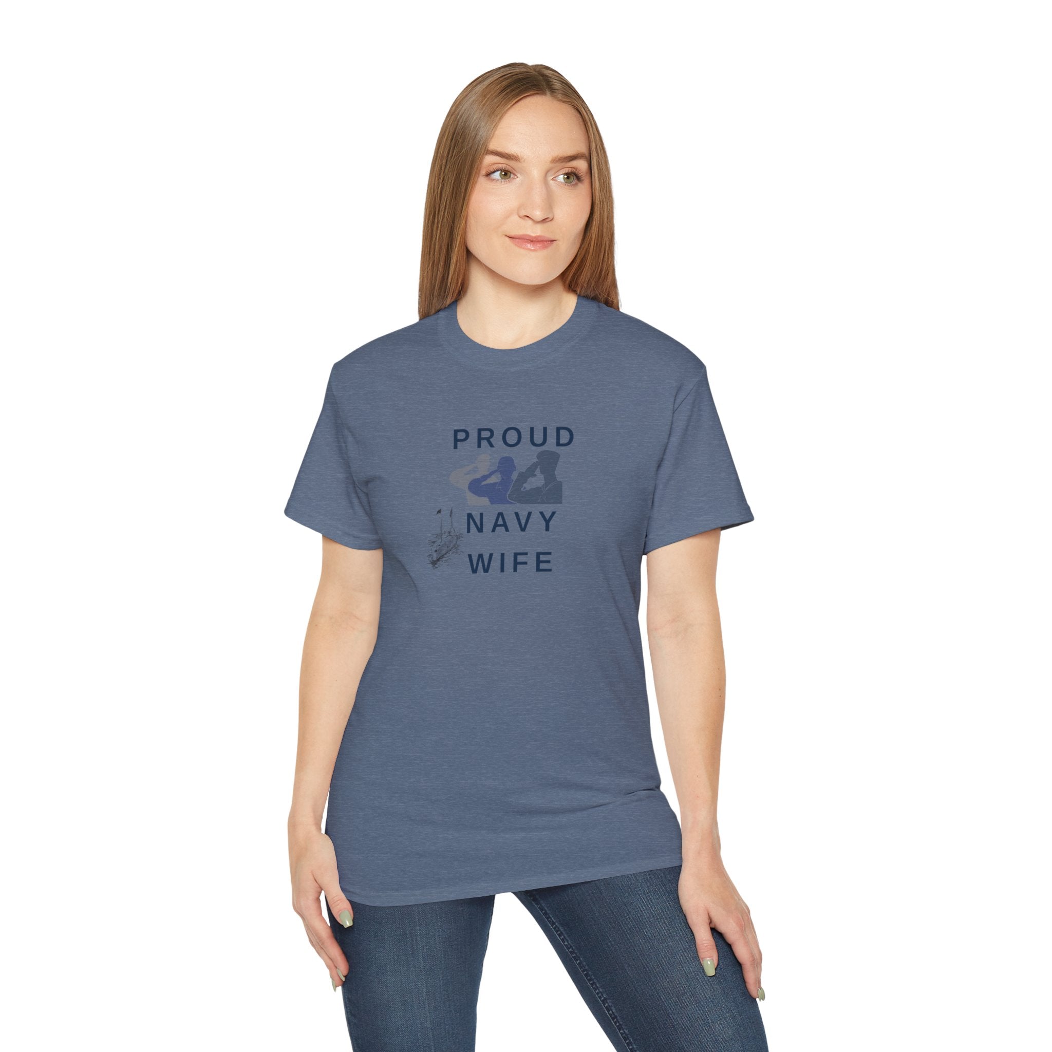 Proud Navy Wife T‑Shirt — Military Spouse Support Tee