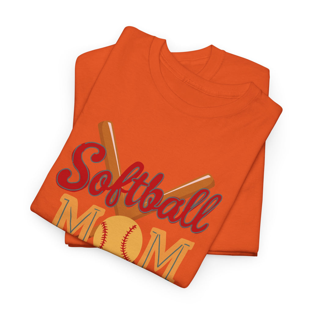 Softball Mom T‑Shirt — Retro Crossed Bats & Ball Tee for Proud Moms