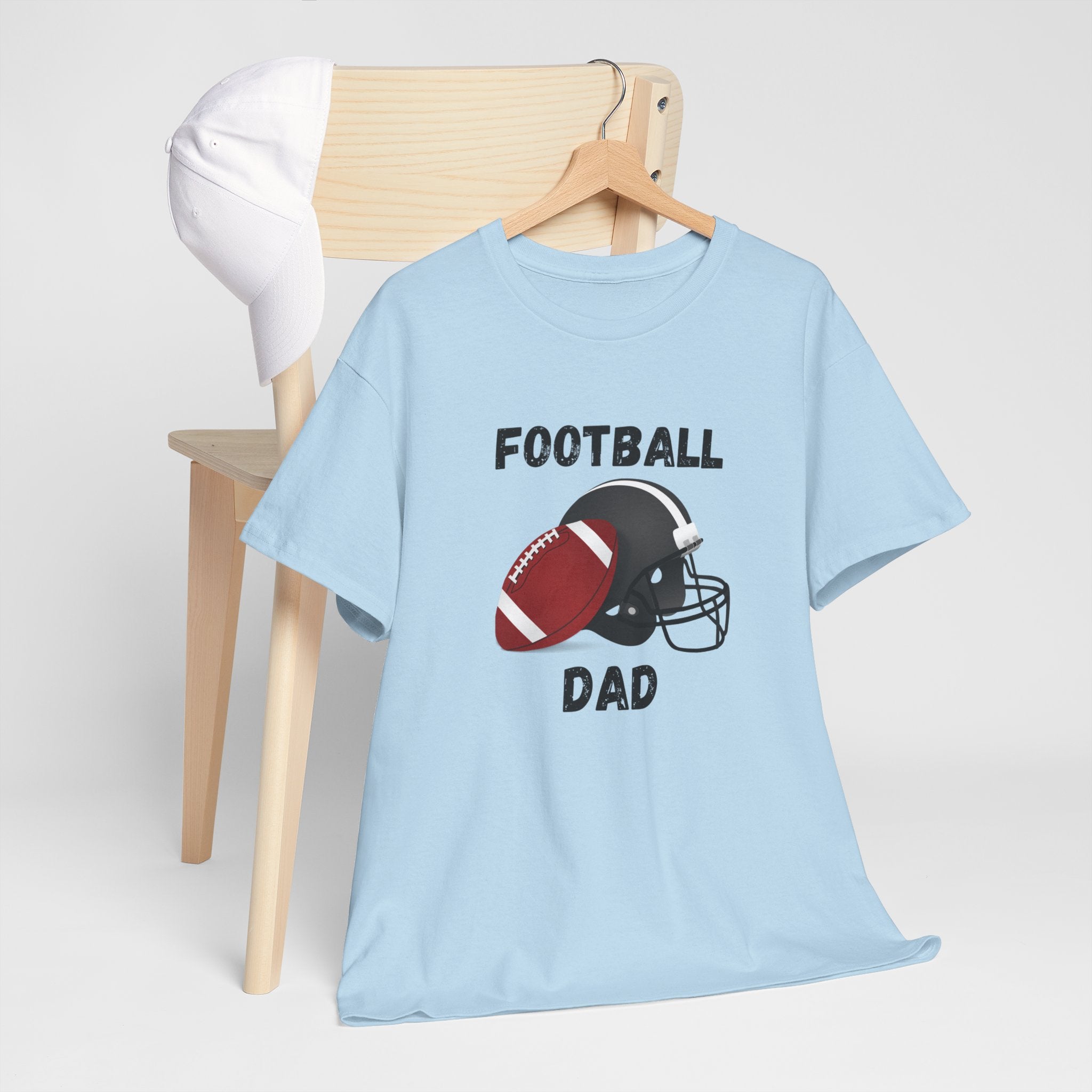 Football Dad T-Shirt — Classic Football & Helmet Tee for Proud Dads