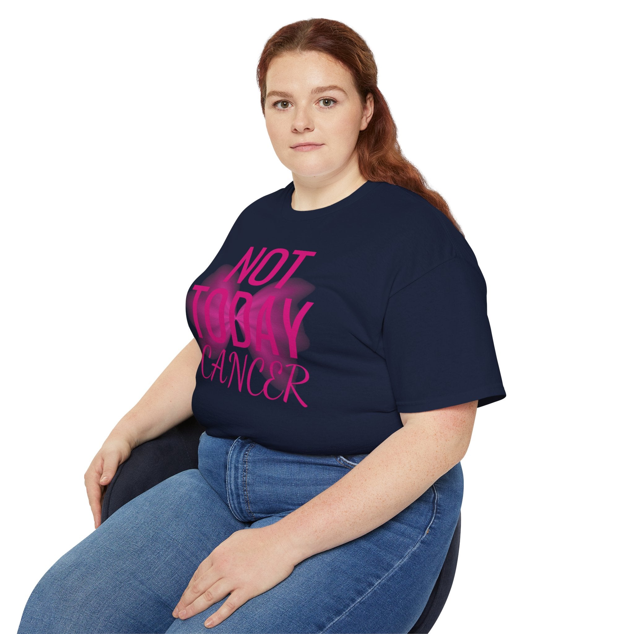 Not Today Cancer T-Shirt — Inspirational Cancer Awareness Tee with Pink Ribbon