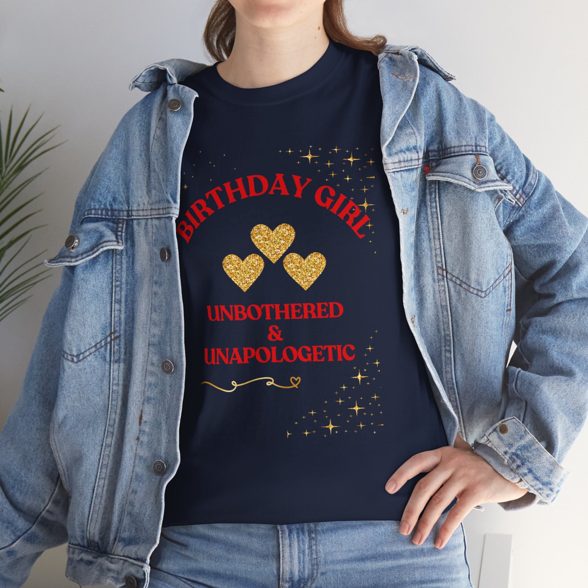 Birthday Girl Tee — "No Apologies" Graphic Birthday Shirt