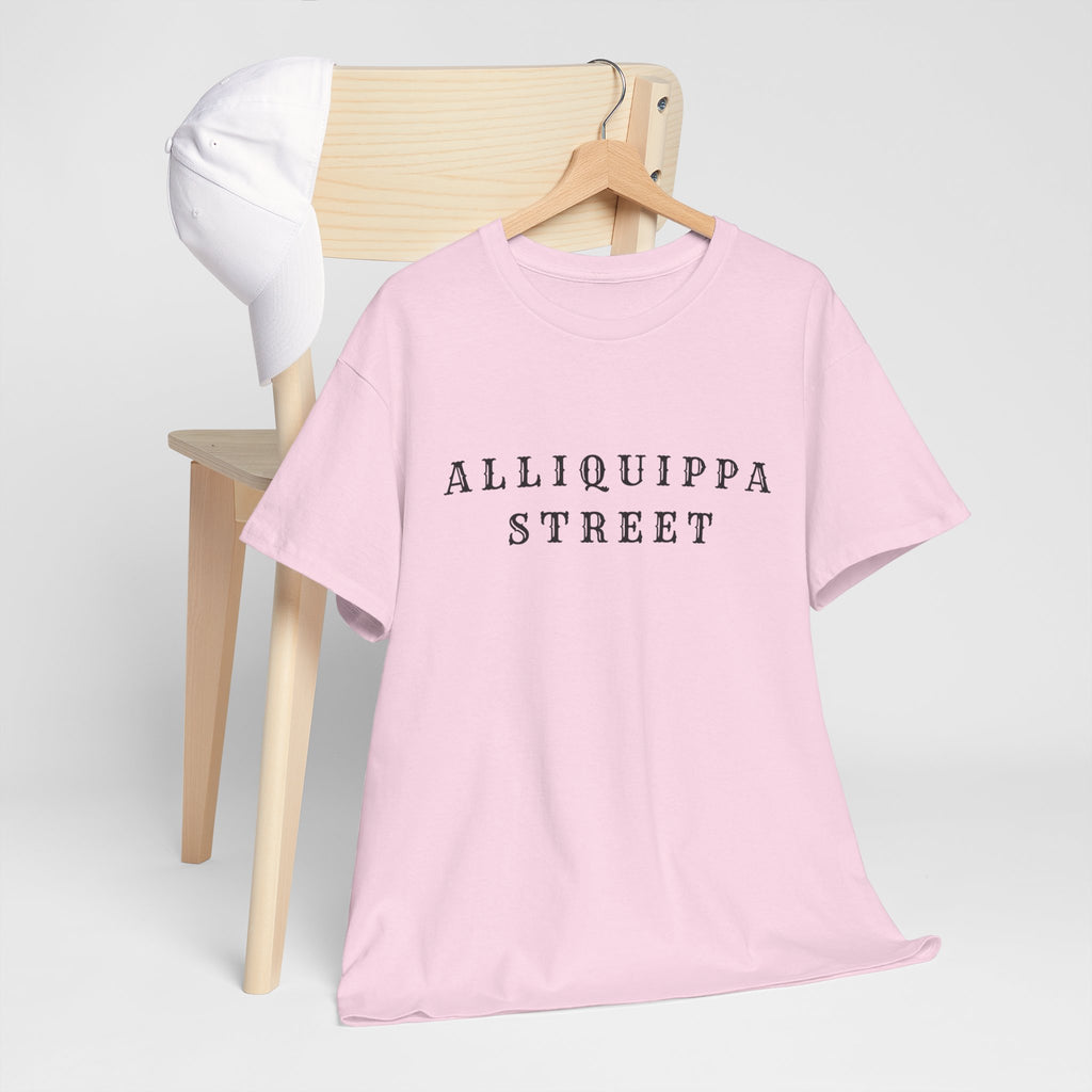 Alliquippa Street Tee - Minimalist Street Name Graphic T-Shirt