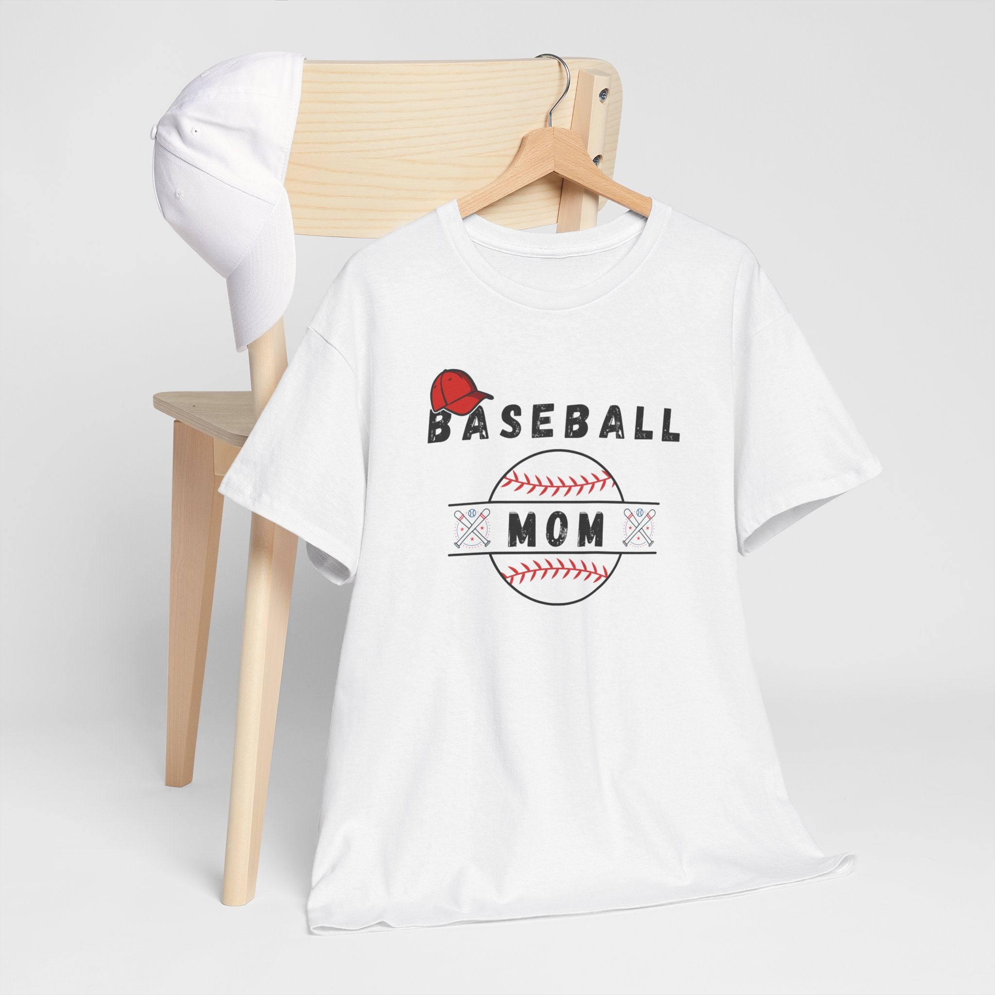 Baseball Mom T-Shirt – Women's Baseball Mom Tee with Stitch Graphic
