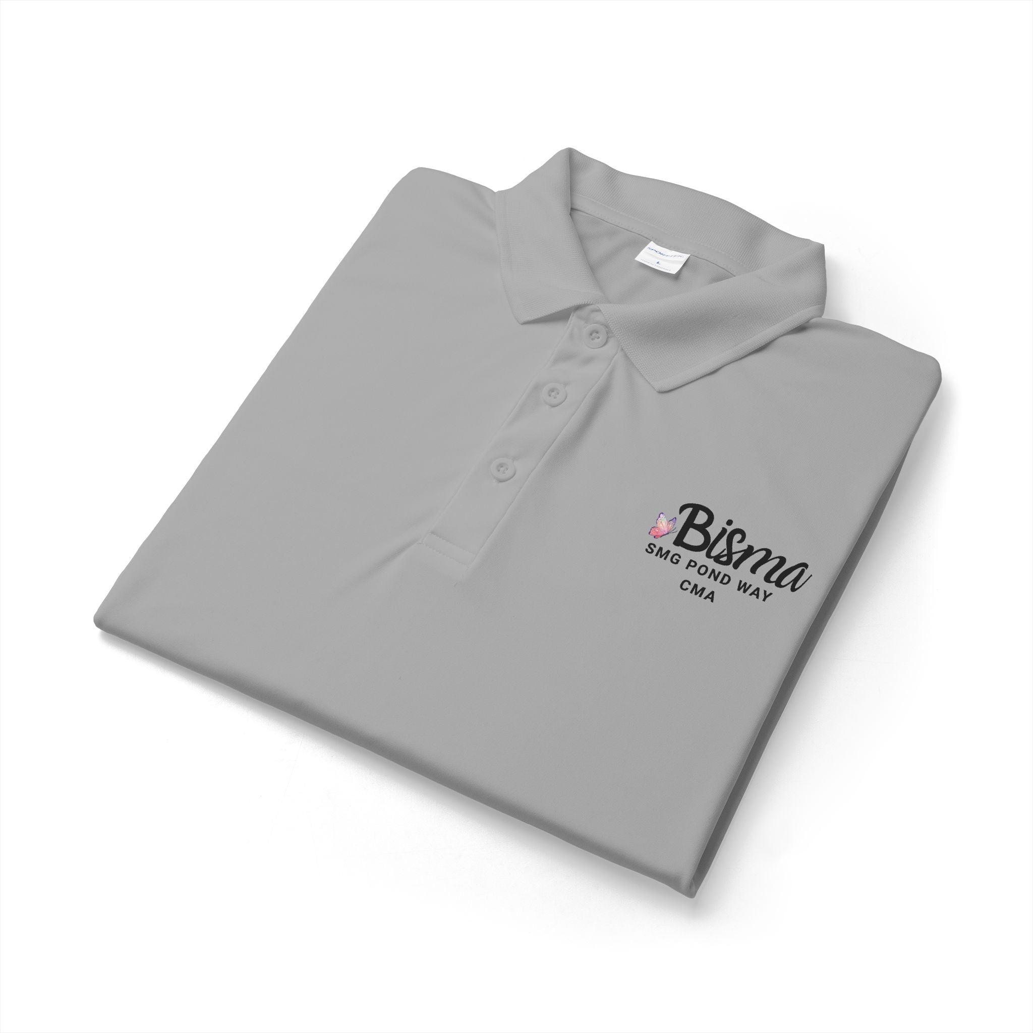 Bisma work polo black print with butterfly