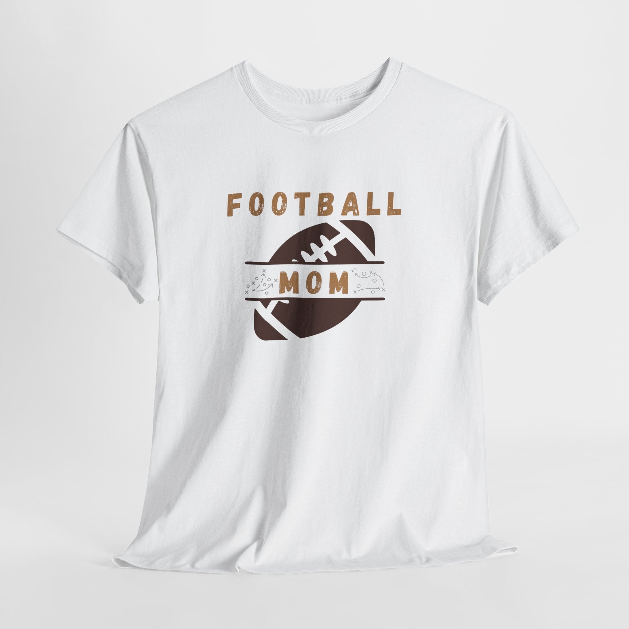Football Mom T-Shirt — Retro Brown Football Design