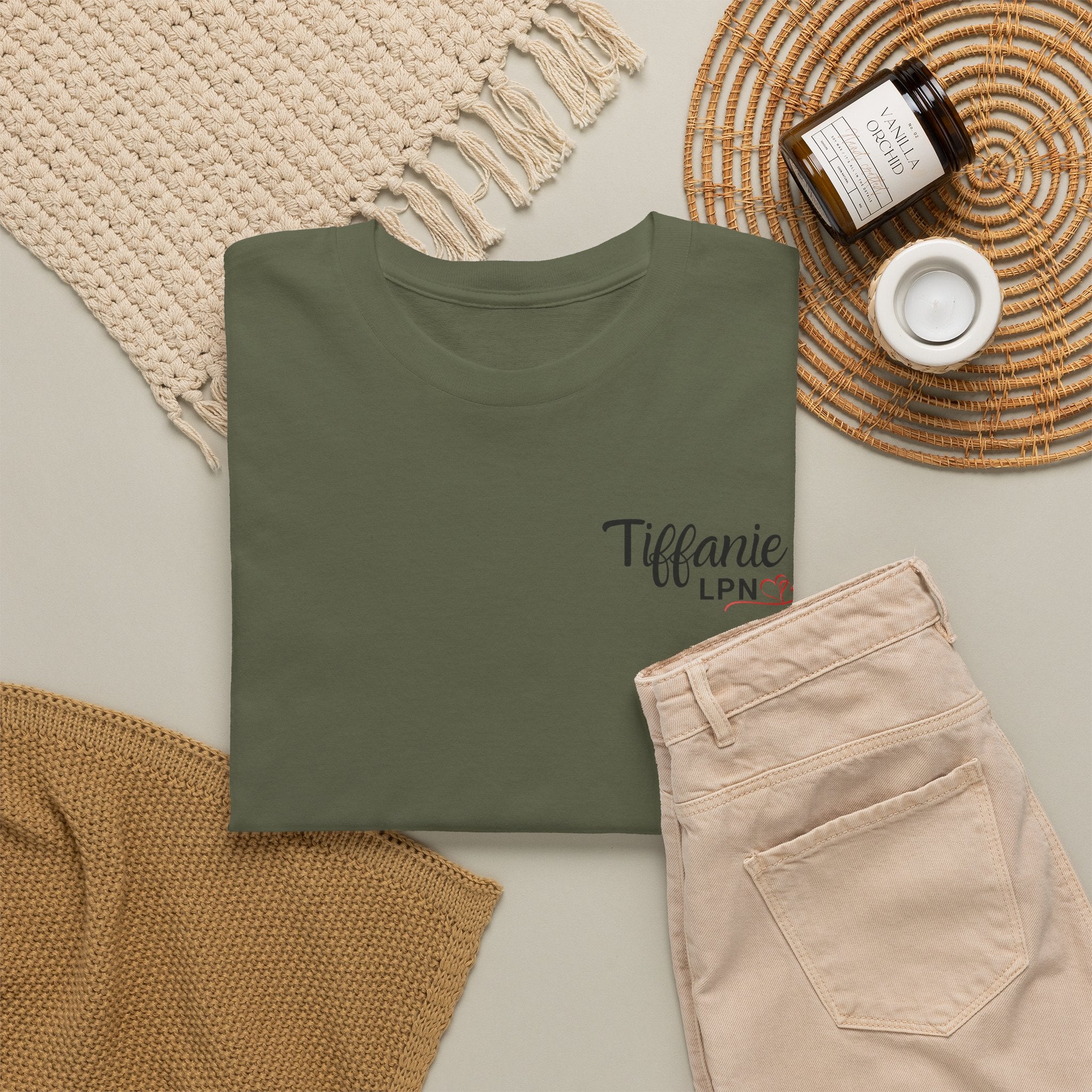 T-Shirt — "Tiffanie LPN" Minimalist Nurse Tee