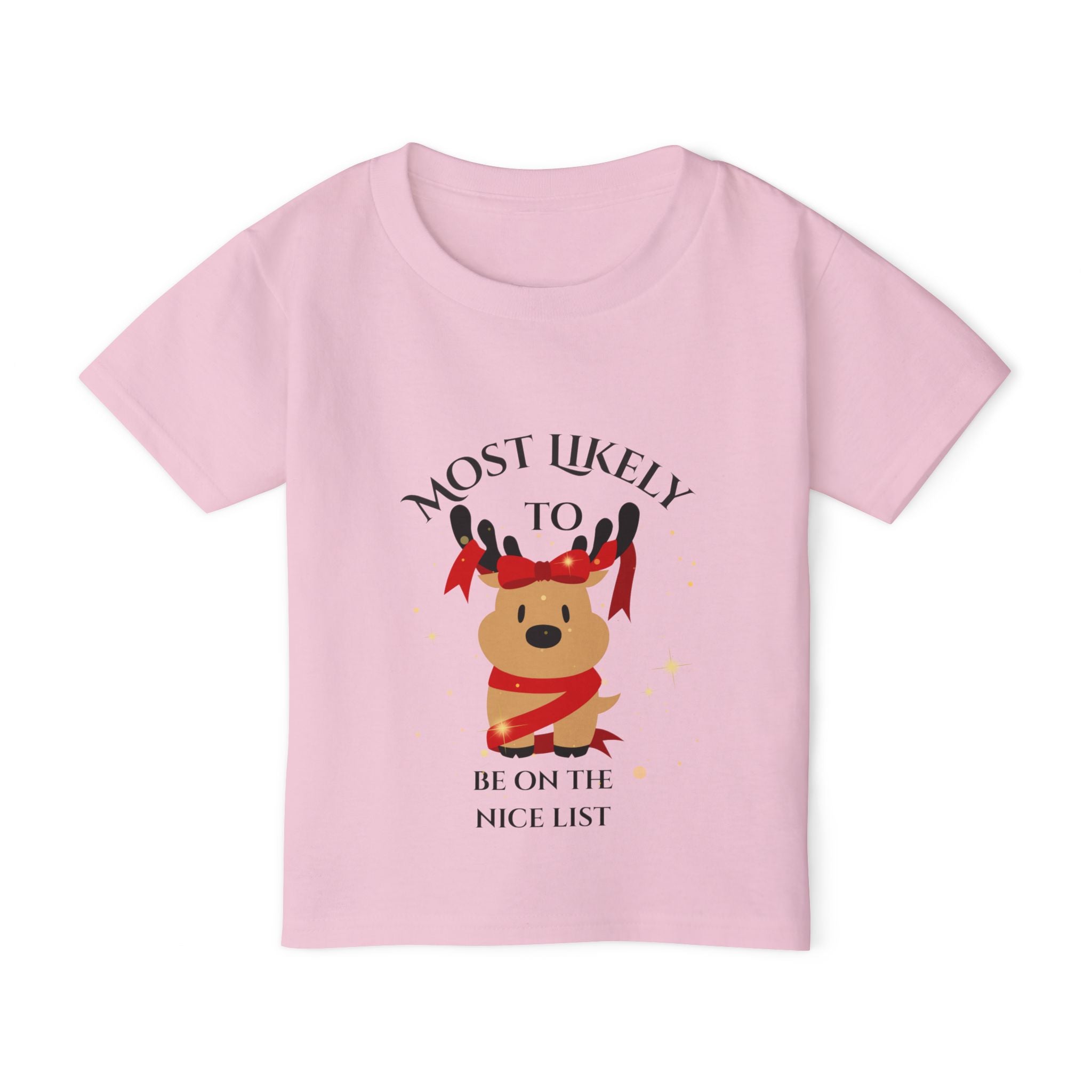 Most Likely to Be on the nice list Toddler Christmas T-Shirt, Cute Holiday Shirt, Kids Xmas Top, Most Likely To Be On Nice List Tee, Perfect for Family Photos, Christmas Gift