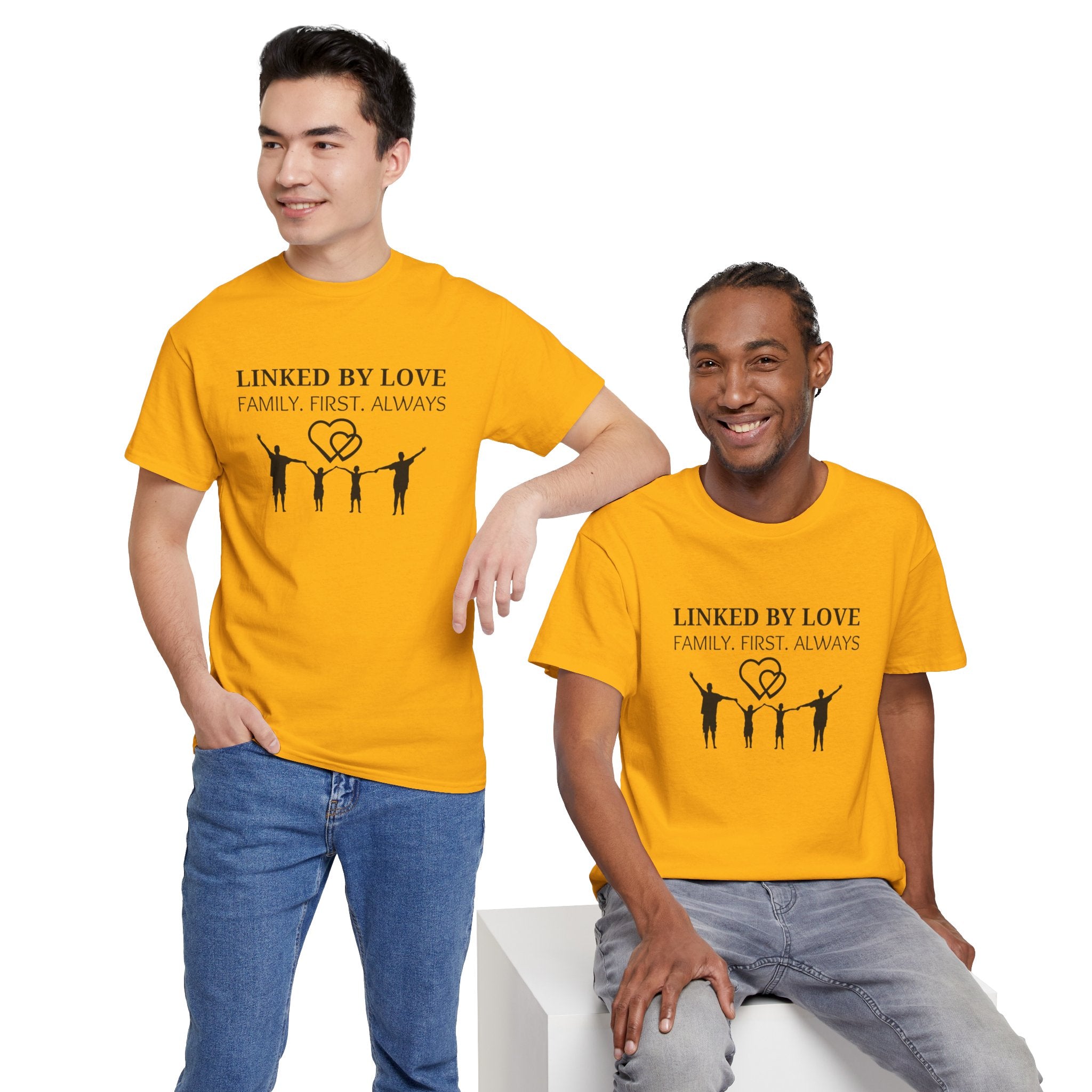 Linked By Love Family T-Shirt — "Family. First. Always." Matching Tee
