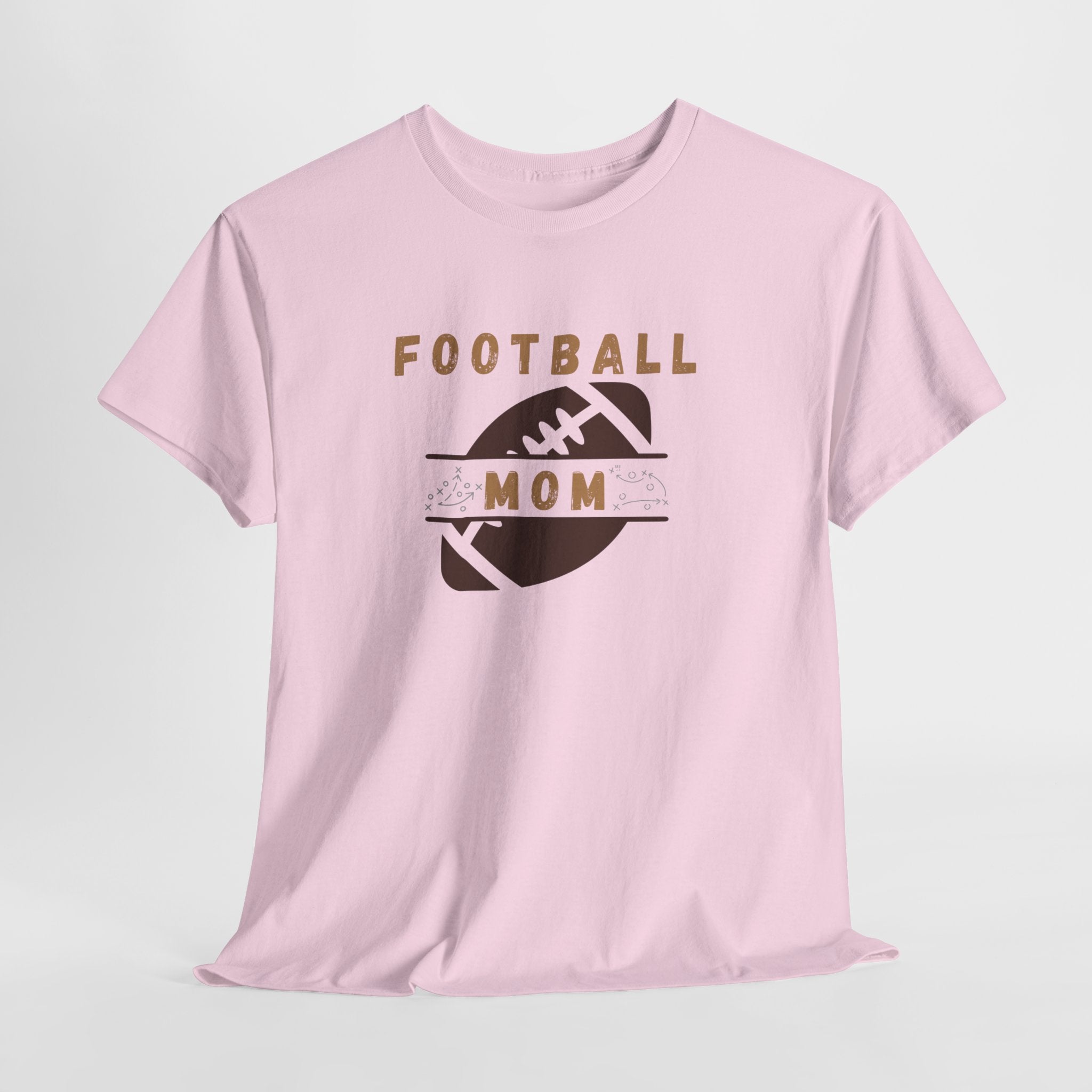 Football Mom T-Shirt — Retro Brown Football Design