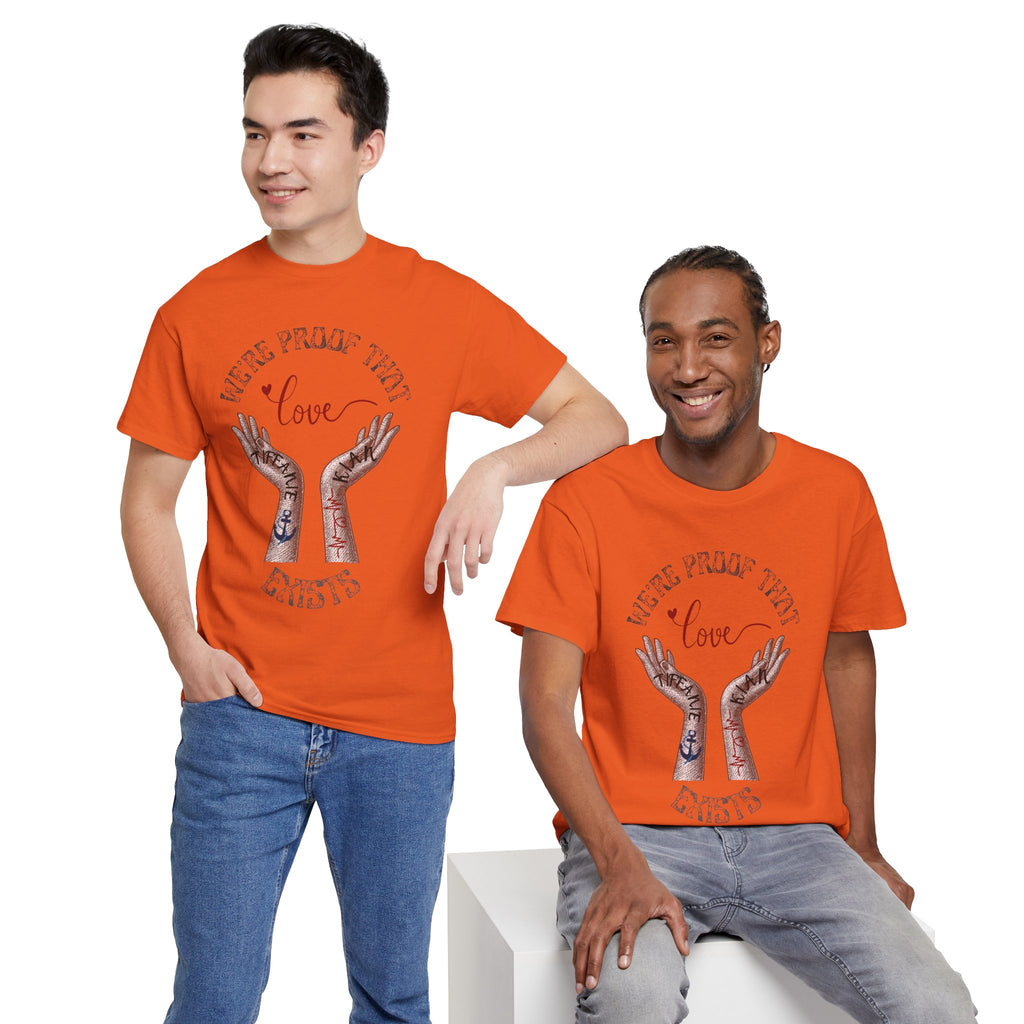 Love Wins Tattoo Hands T‑Shirt – "We're Proof That Love Exists" Couples Goal Pride Tee