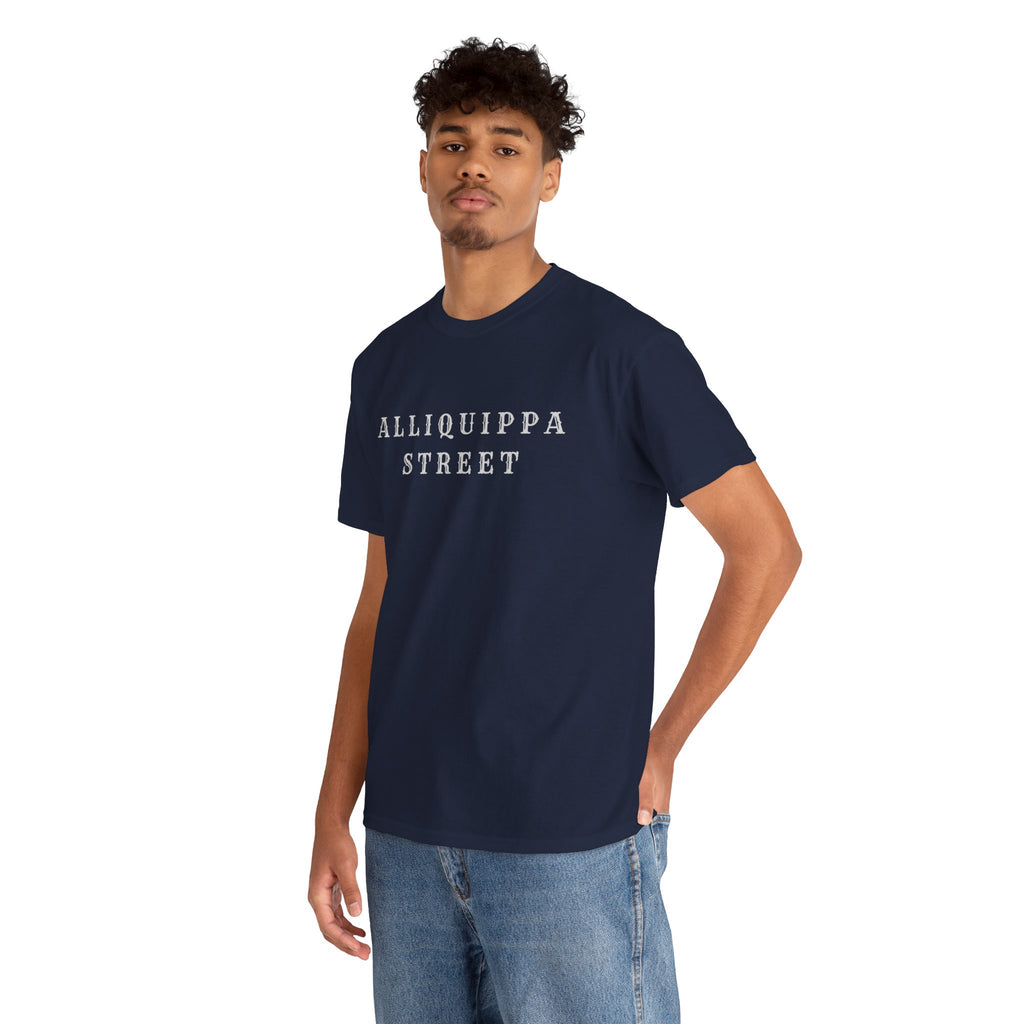 Alliquippa Street Tee — Vintage Block Letter Neighborhood T-Shirt
