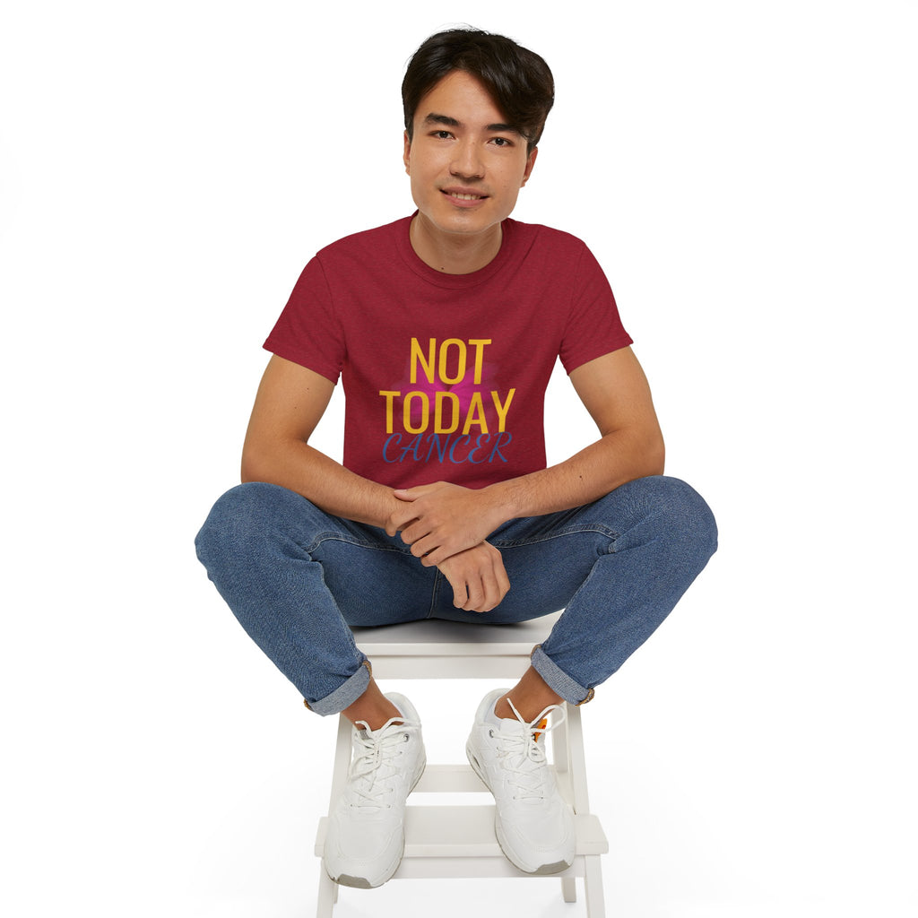 Not Today Cancer T-Shirt — Inspirational Cancer Awareness Tee with Pink Ribbon