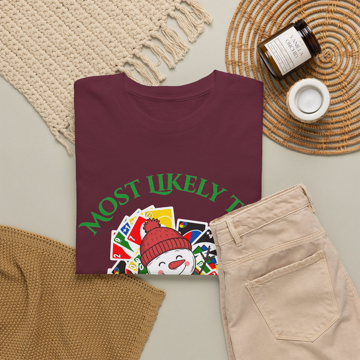 Most Likely to Argue Over Uno Christmas T-Shirt