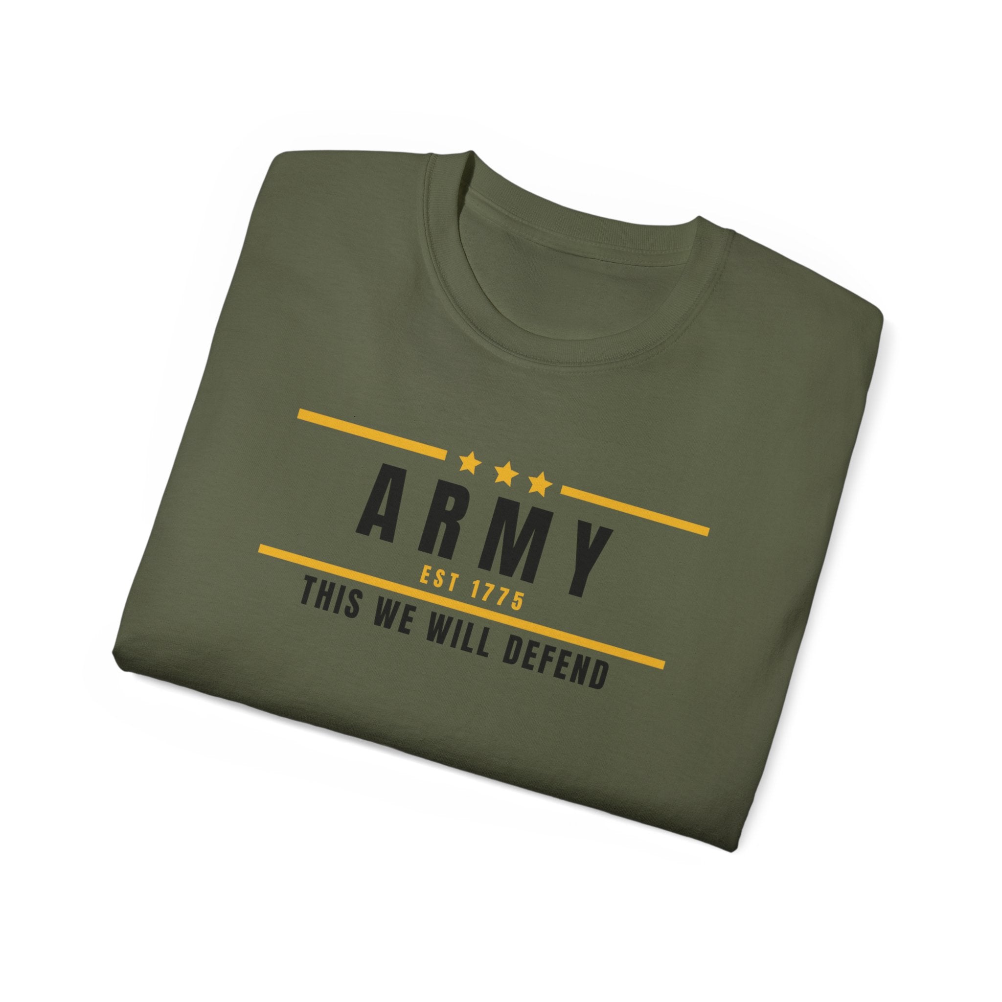 Army This We Will Defend Tee — Patriotic Military Cotton T-Shirt