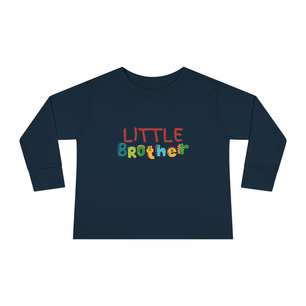 Little Brother Toddler Long Sleeve Tee — Colorful Playful Sibling Shirt