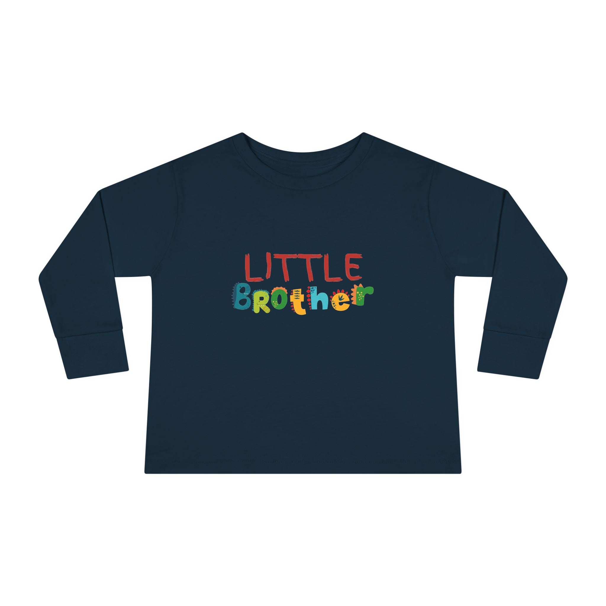 Little Brother Toddler Long Sleeve Tee — Colorful Playful Sibling Shirt