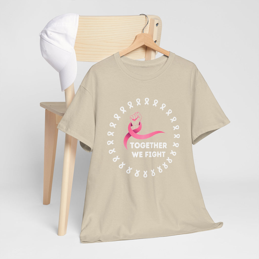 Breast Cancer Awareness T-Shirt - "Together We Fight" Pink Ribbon Tee