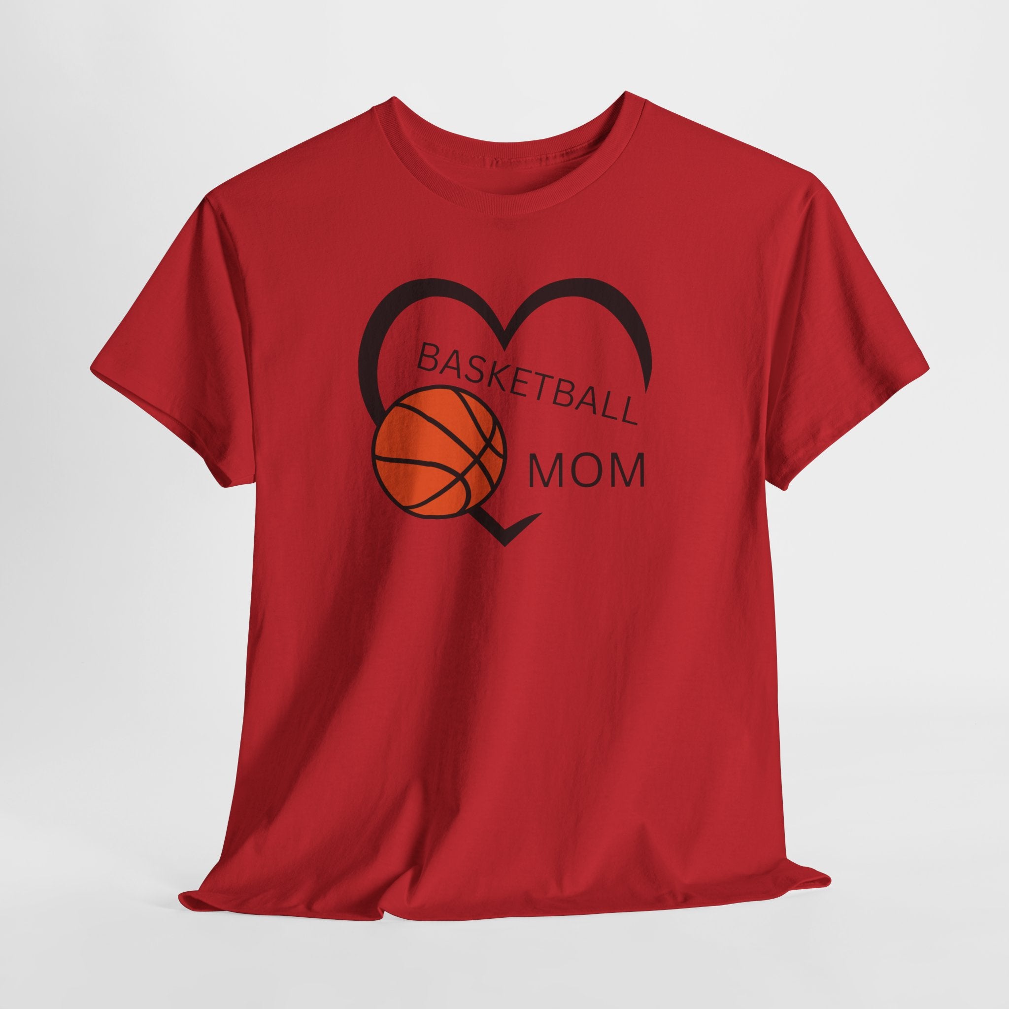 Basketball Mom T-Shirt – Heart & Basketball Design
